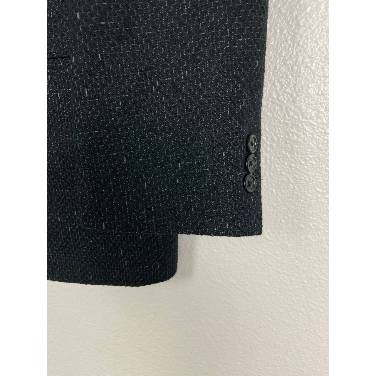 Gianni Valentino Gianni Jeffrey Michael Blazer Mens 44 Black Double Breasted Size 44R - 6 Thumbnail