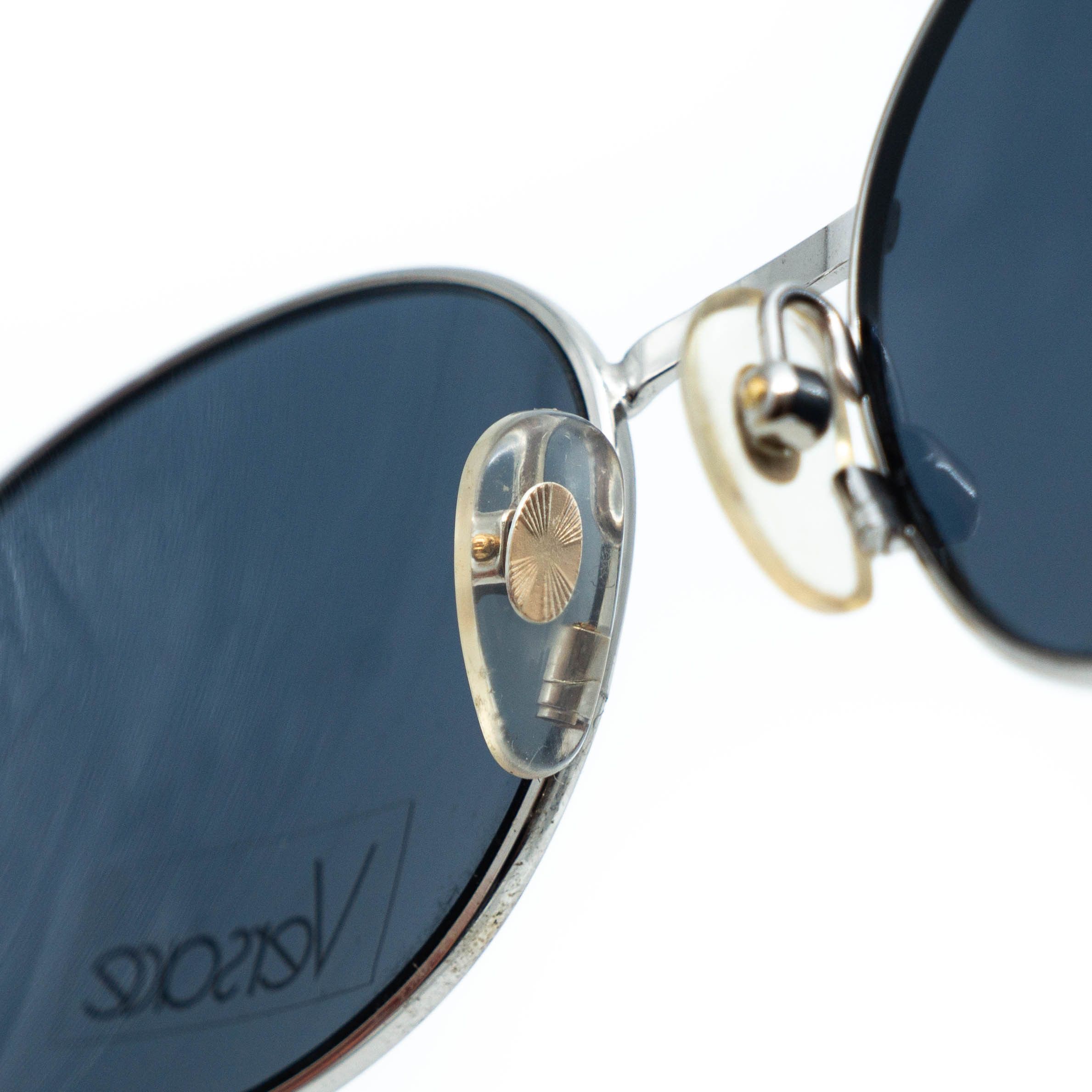 Versace × Vintage GIANNI VERSACE MOD 3046 Oval Silver Blue Sunglasses Vintage Size ONE SIZE - 9 Thumbnail