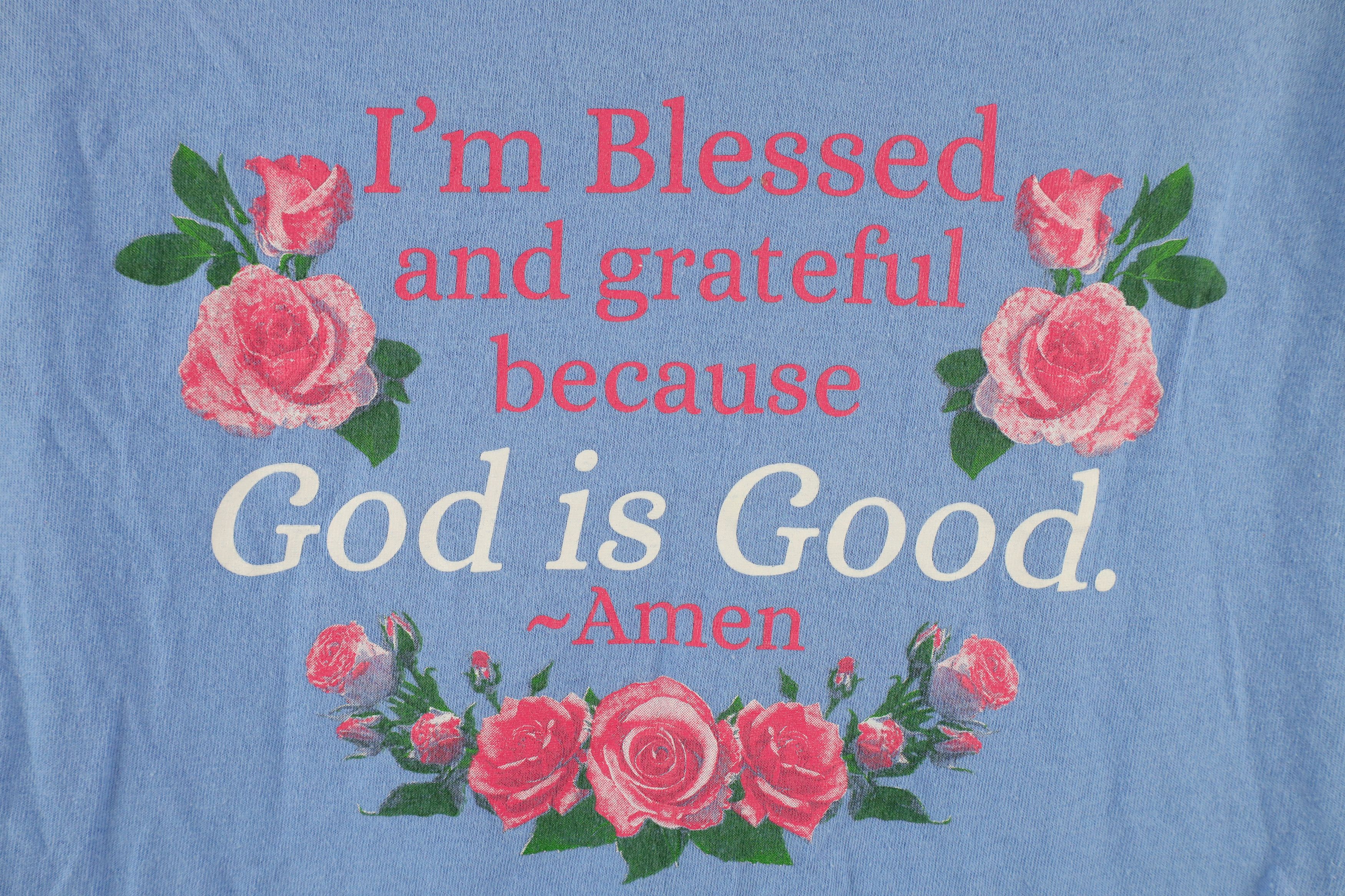 Vintage Vintage 90s Christianity I'm Blessed God Is Good T-Shirt Size M / US 6-8 / IT 42-44 - 4 Thumbnail