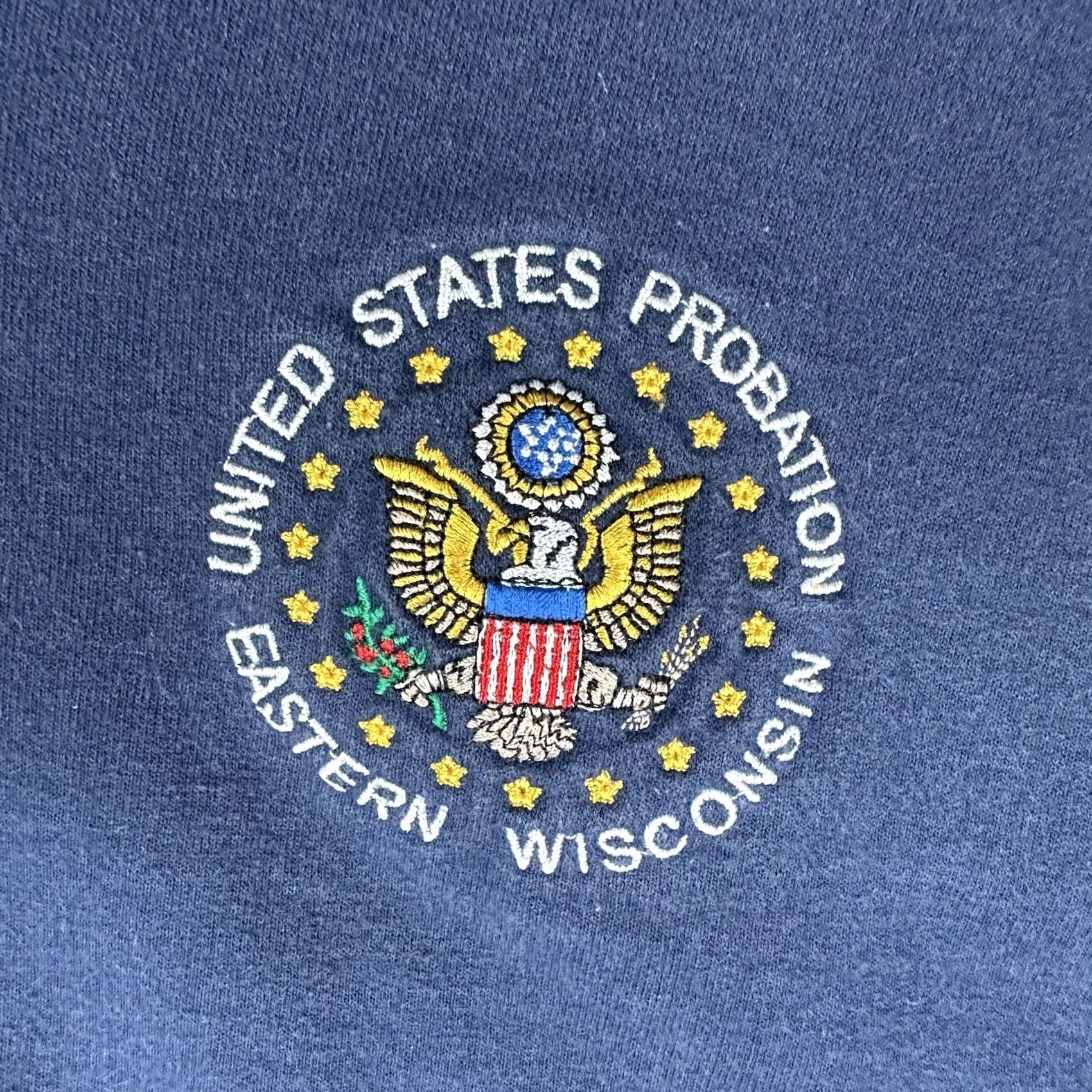 Hanes VINTAGE United States Probation Sweatshirt Mens Medium Blue Embroidered Drawstring READ Size US M / EU 48-50 / 2 - 3 Thumbnail