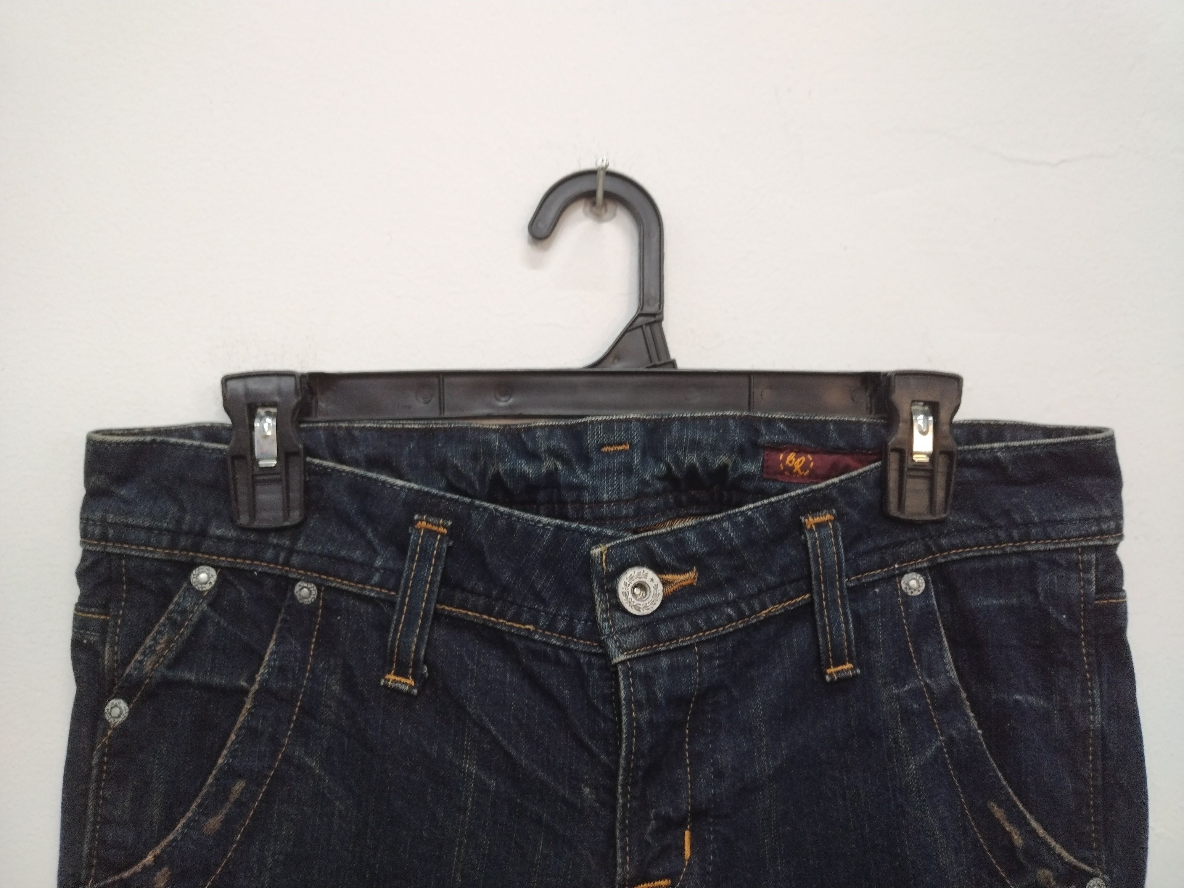 If Six Was Nine 💥STEALS! FLARE BRAPPERS DISTRESSED DESIGN JEANS Size 32" / US 10 / IT 46 - 3 Thumbnail
