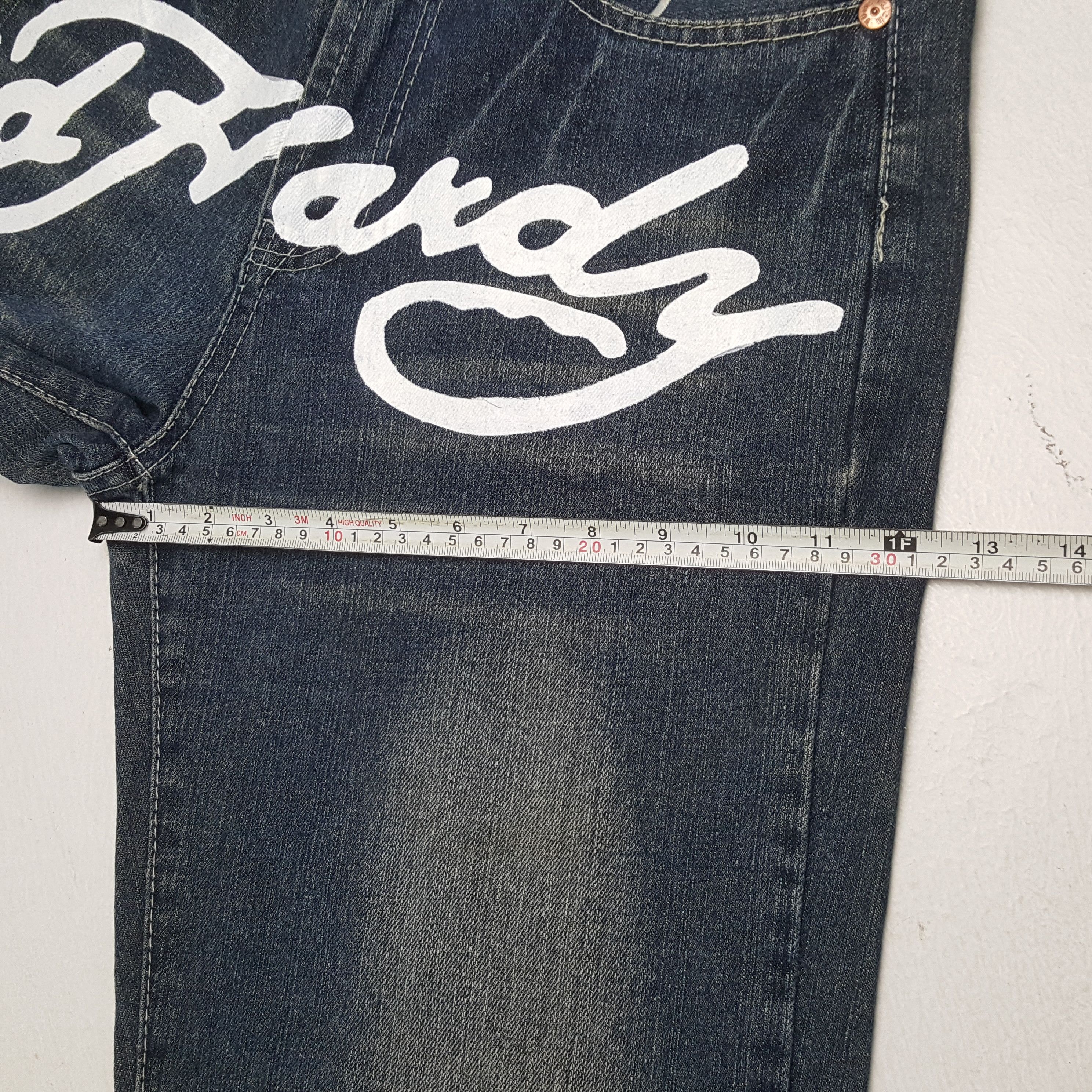 Christian Audigier × Ed Hardy × Vintage ED HARDY Designer Brand Fashion Style Custom Art Jeans Size US 30 / EU 46 - 9 Thumbnail