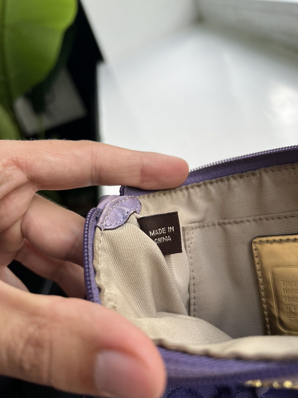 Coach × Vintage Coach Signature Y2K Purple Jacquard Wristlet Purse Size ONE SIZE - 22 Thumbnail