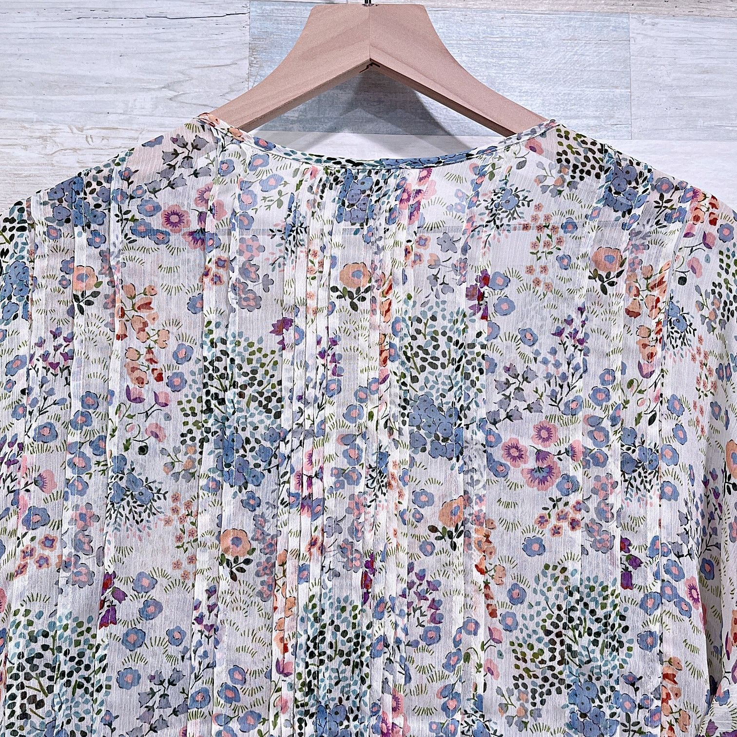 Other SUNDANCE Sheer Floral Pinkuck Blouse Womens Large Size L / US 10 / IT 46 - 5 Thumbnail