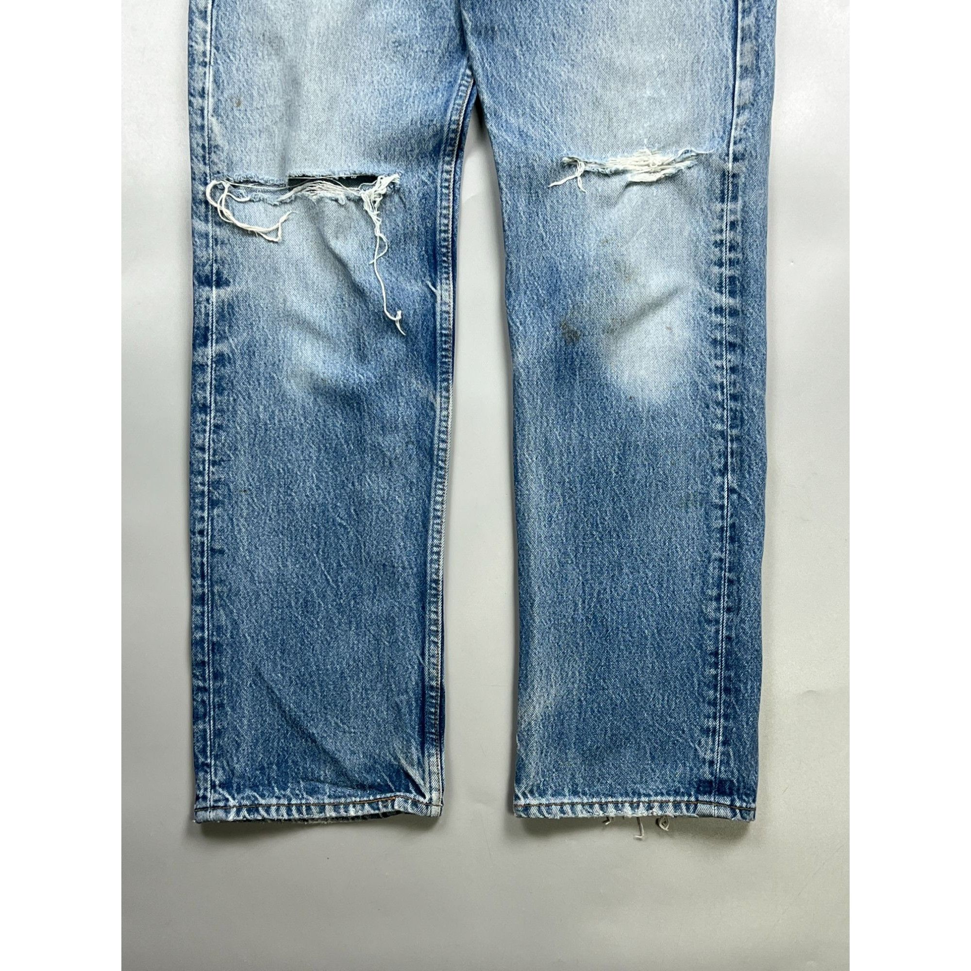 Levi's Levi’s 501xx Made In USA Distressed Denim Jeans (Y0890) Size US 34 / EU 50 - 2 Thumbnail