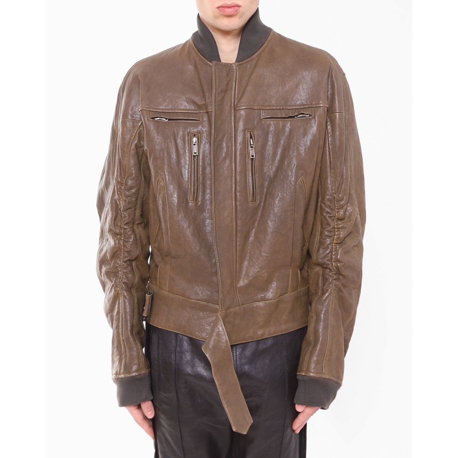 Haider Ackermann FW15 Oversized Biker Bomber in Brown Leather Size US M / EU 48-50 / 2 - 3 Thumbnail