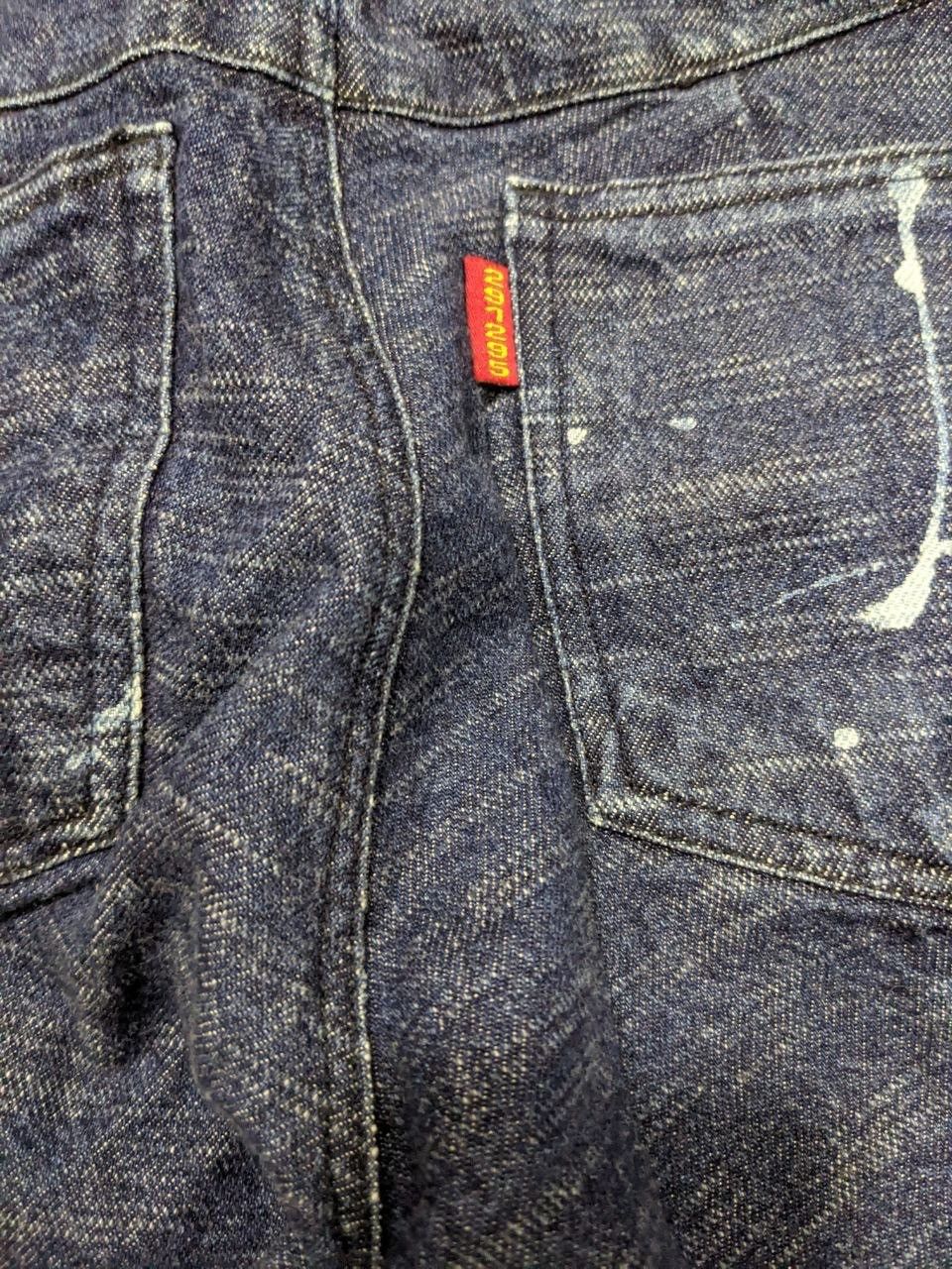 291295=Homme Rare Blue Indigo Engineered Painted Bamboo Cotton Denim Size US 30 / EU 46 - 14 Thumbnail