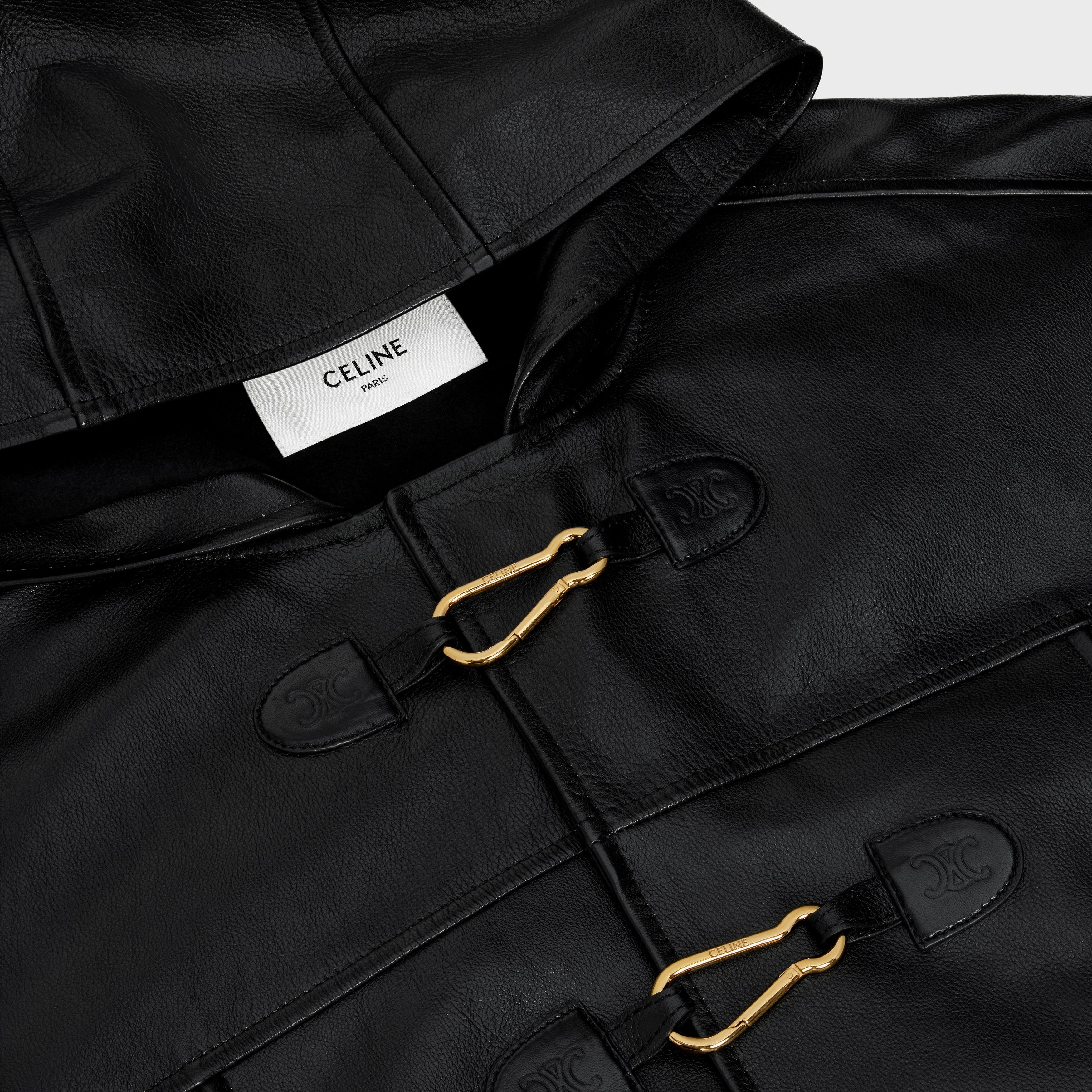Celine o1bcso1str0924 Trucker Jacket With Hood Buffalo Leather Size M / US 6-8 / IT 42-44 - 3 Thumbnail