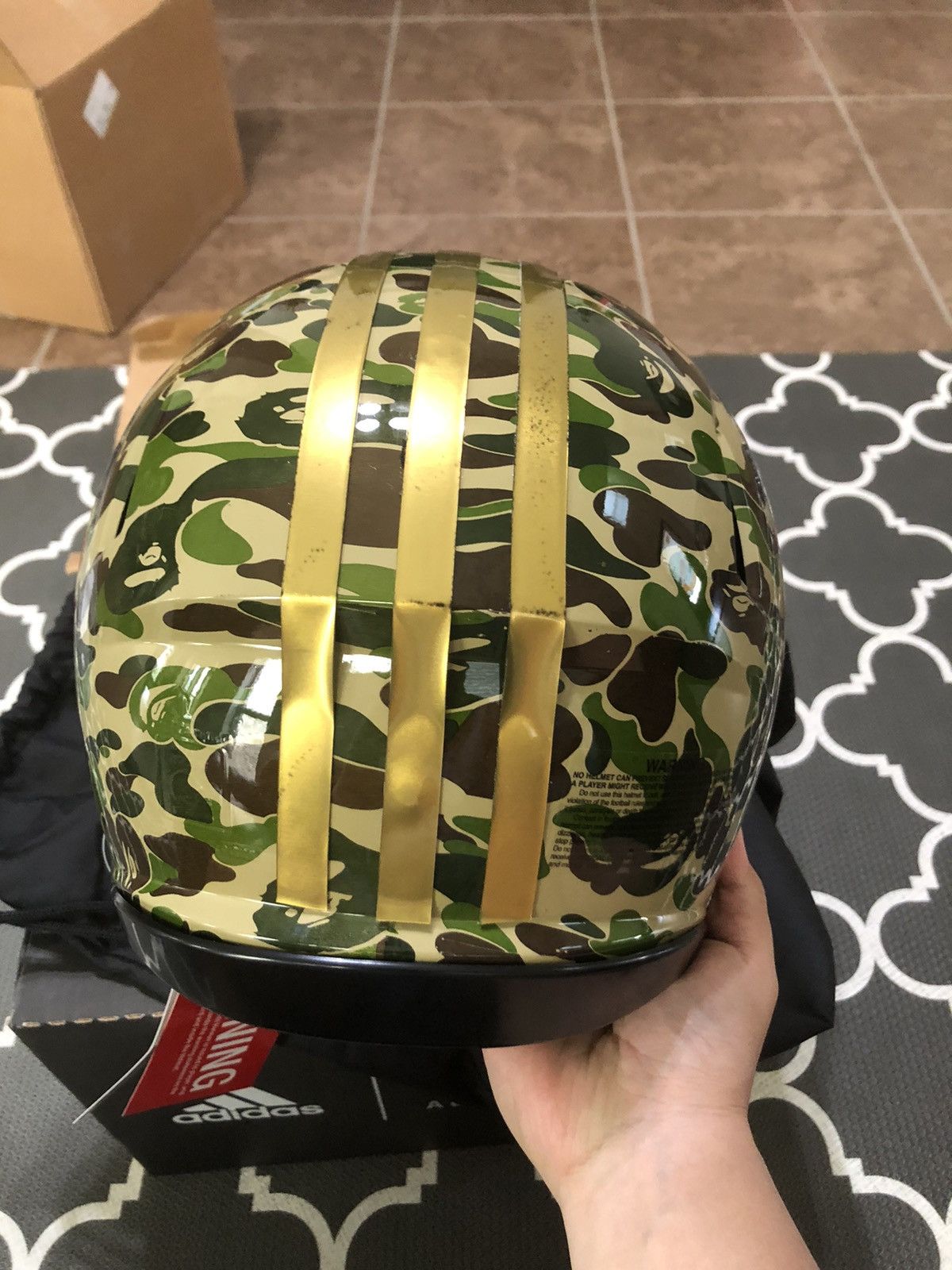 Adidas × Bape Bape x Adidas Riddell Football Helmet Size ONE SIZE - 3 Thumbnail