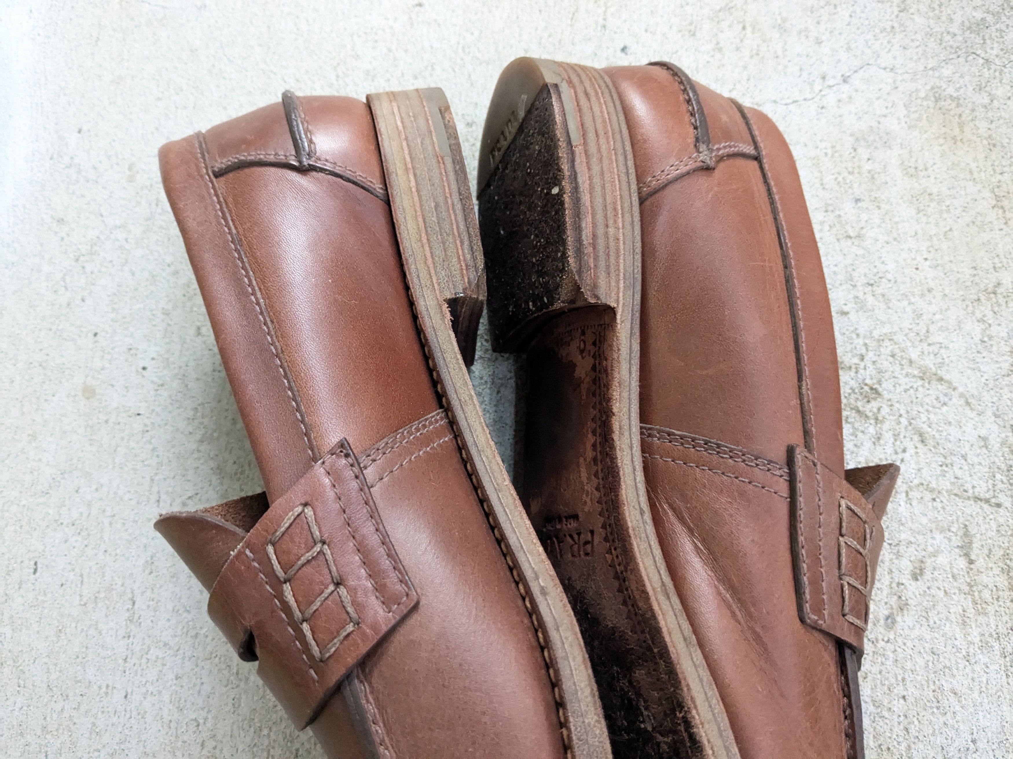 Prada Prada Penny Loafers Brown Leather 10 Slip Ons Italy Tan Size US 10 / EU 43 - 6 Thumbnail