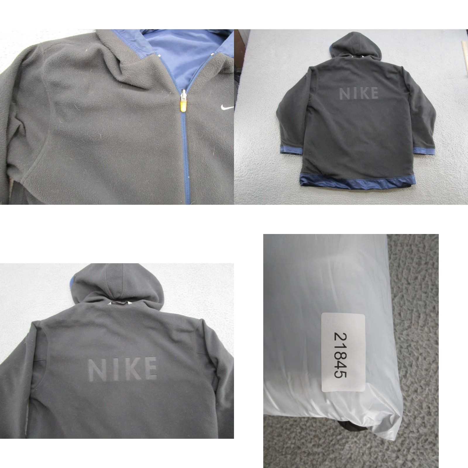 Nike VINTAGE Nike Swoosh Reversible Fleece Jacket Men Large Blue Logo Embroidered 90s 2000s Jacket Zip Reversible Mens Size US L / EU 52-54 / 3 - 9 Thumbnail