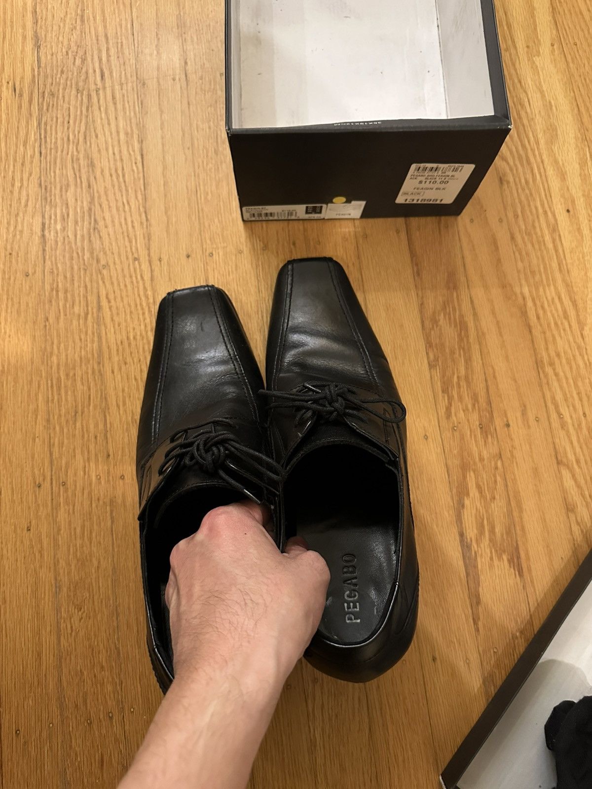 Other Pegabo Mens Leather Dress Shoes Size US 11 / EU 44 - 4 Thumbnail