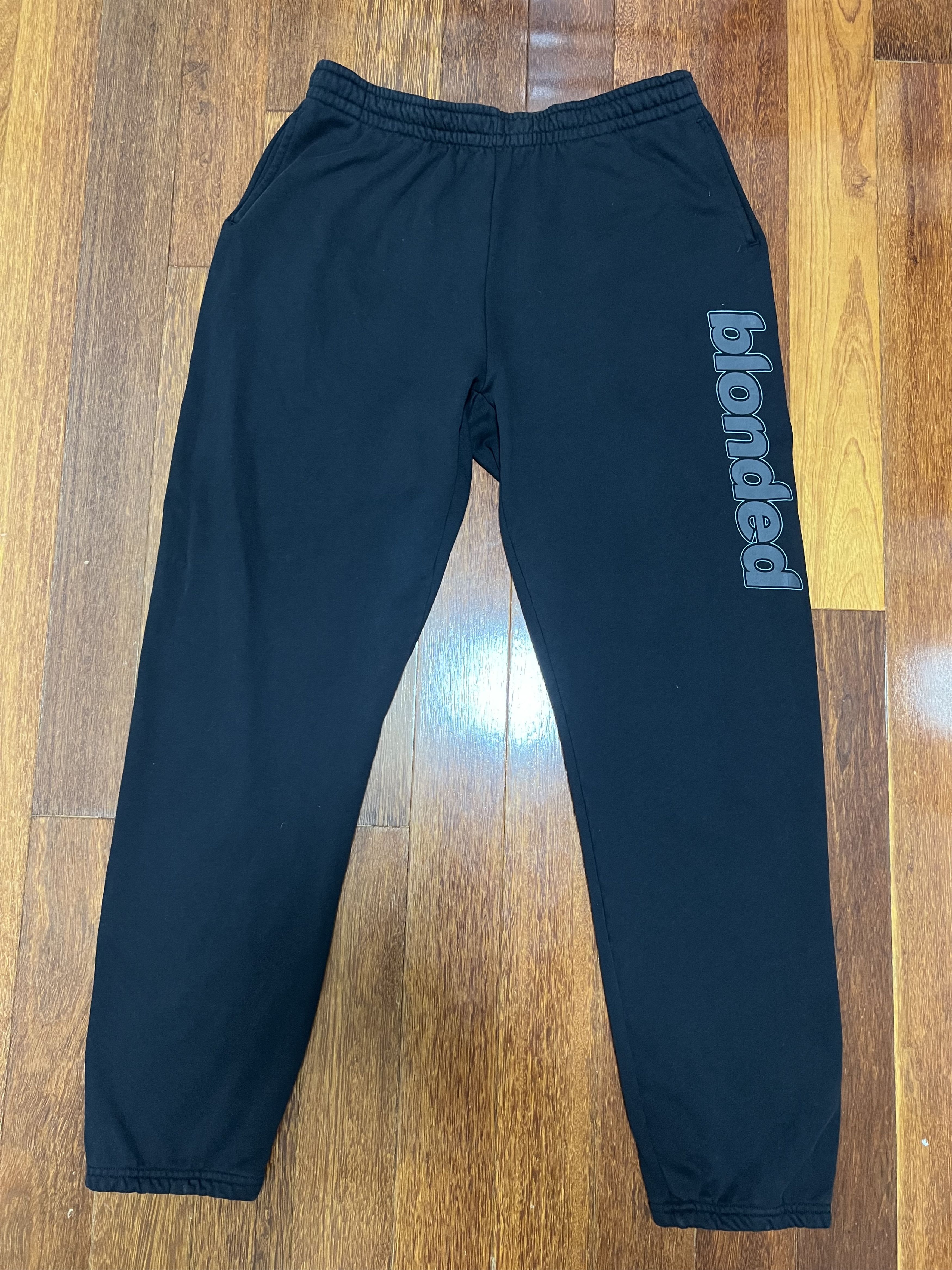 Frank Ocean 💚 2020 Frank Ocean Blonded Logo Sweatpants Black Large NEW Size US 34 / EU 50 - 2 Thumbnail