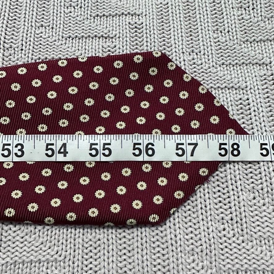 Paul Stuart Paul Stuart maroon floral geometric print silk tie Size ONE SIZE - 5 Thumbnail