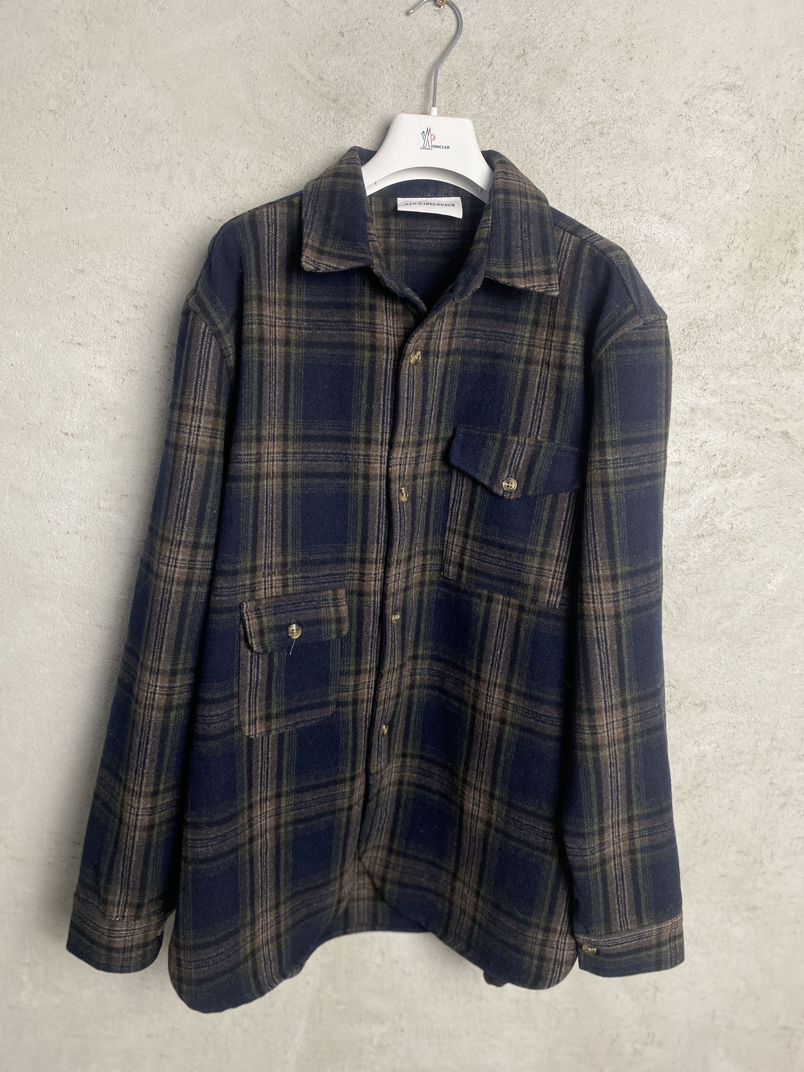 Han Kjobenhavn Han Kjobenhavn checked overshirt shirt wool Size US XL / EU 56 / 4 - 1 Thumbnail