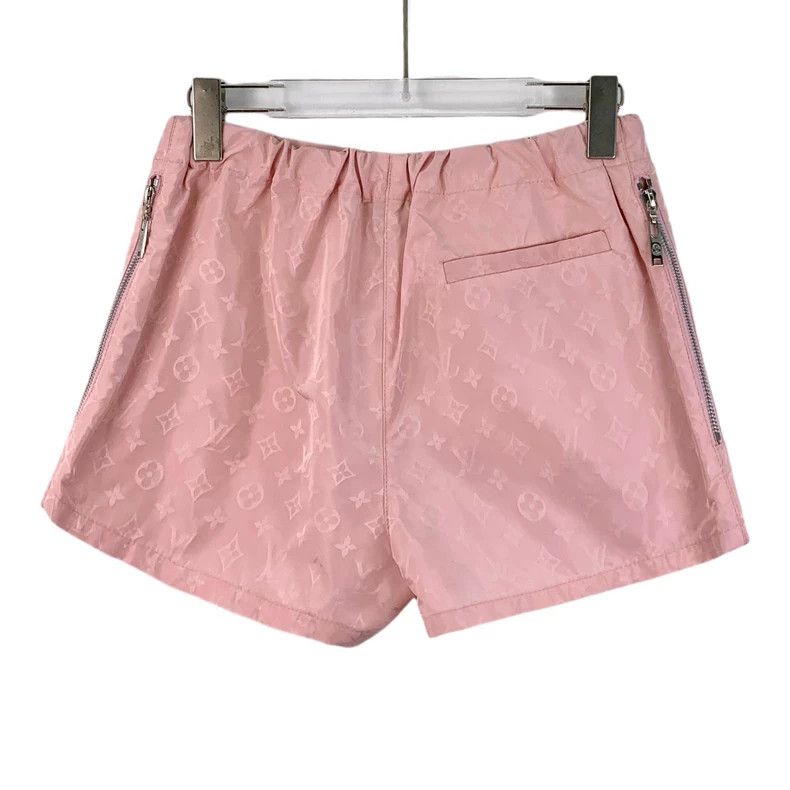 Louis Vuitton Louis Vuitton Pink logo full print casual shorts Size 33" - 2 Thumbnail