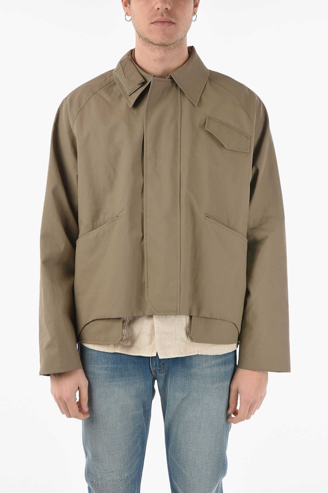 image of Fendi Og1Mm1223 Jacket In Beige, Men's (Size Medium)