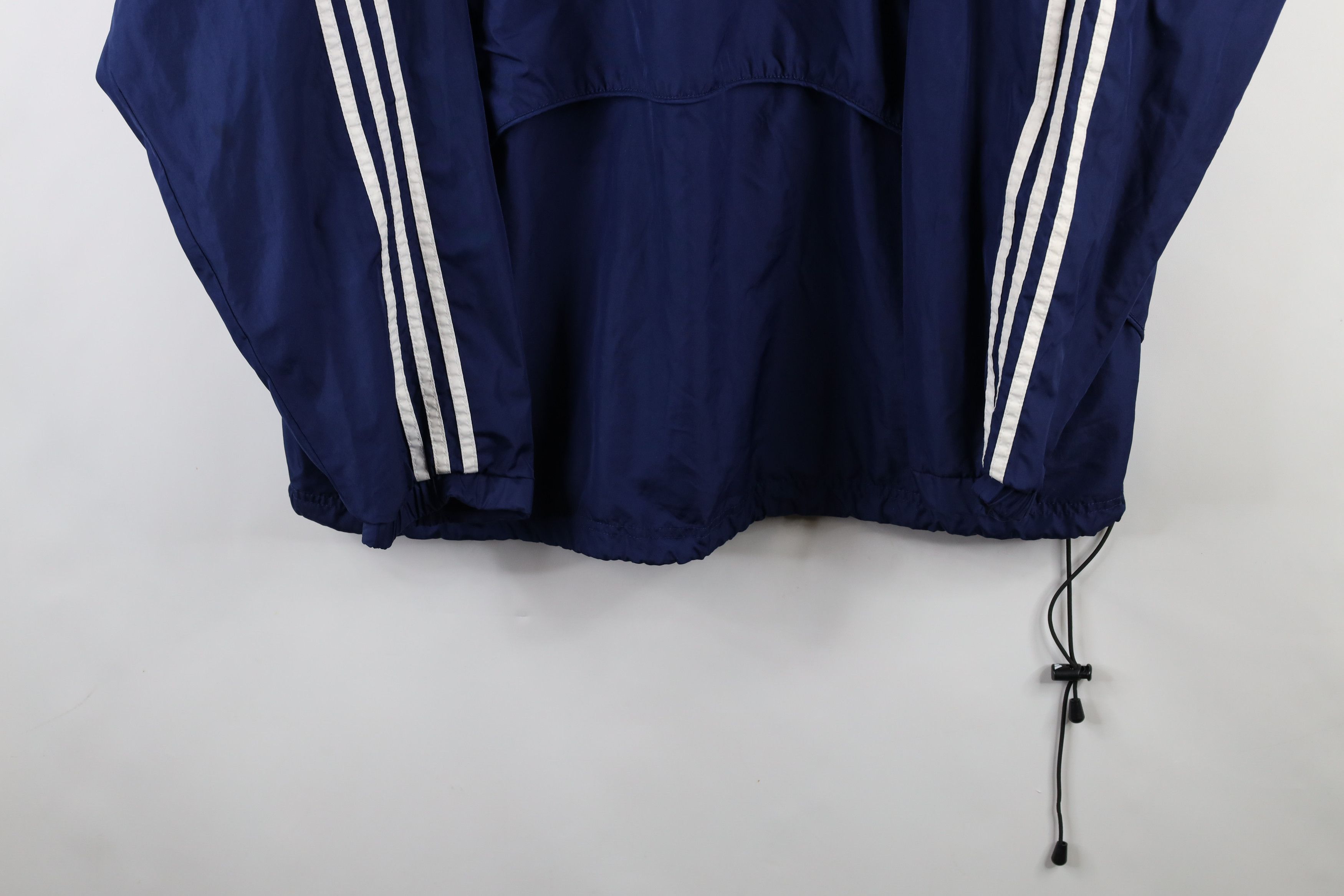 Adidas × Vintage Vintage 90s Adidas Out Snap Button Windbreaker Jacket Blue Size US XXL / EU 58 / 5 - 4 Thumbnail