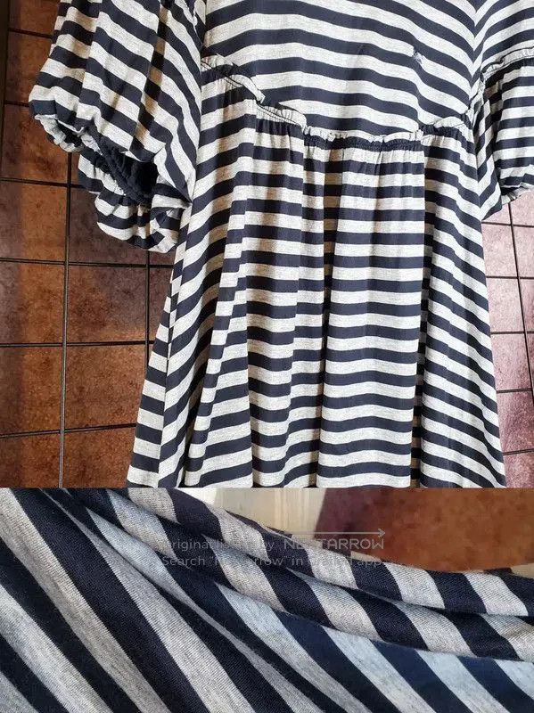 Burberry Burberry Summer Gray Striped Cotton Dress. Size M / US 6-8 / IT 42-44 - 5 Thumbnail