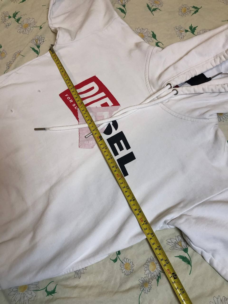 Diesel Vintage Y2K Diesel Hybrid Logo White Boxy Hoodie Size US XXS / EU 40 - 9 Thumbnail
