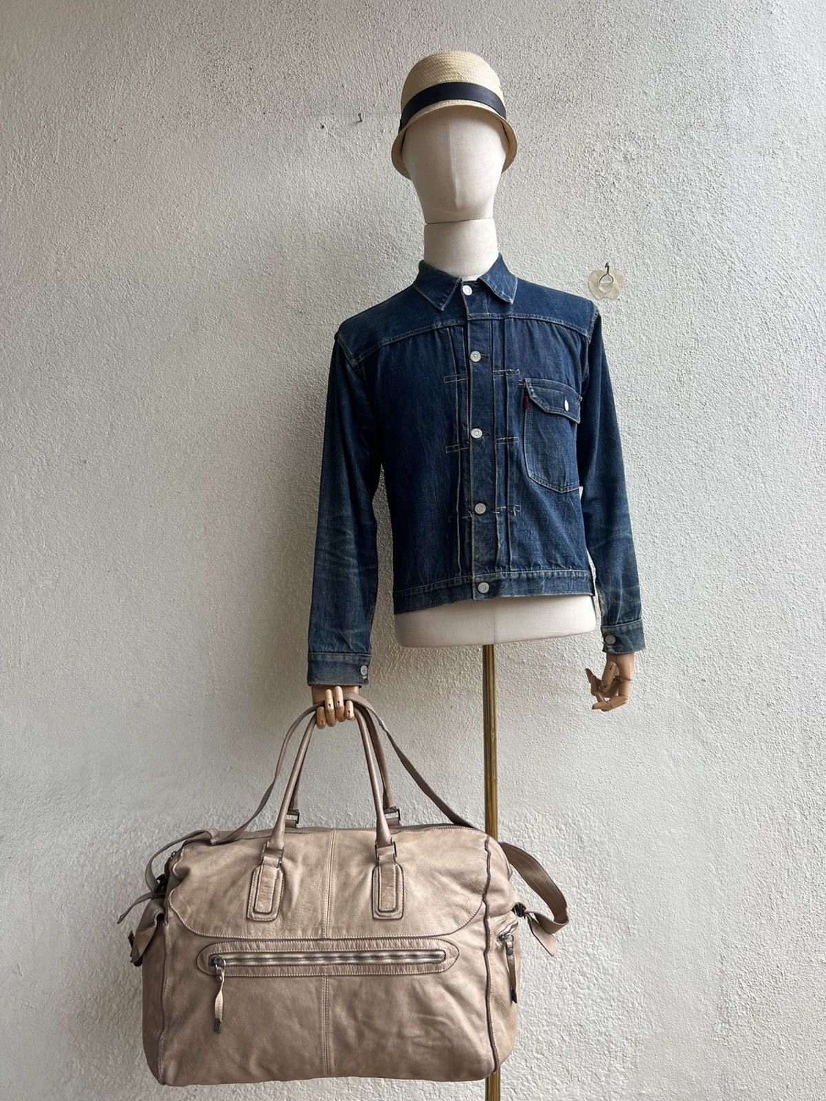 Leather Sissi Rossi Patina Leather 2 Way Travel Bag Size ONE SIZE - 3 Thumbnail