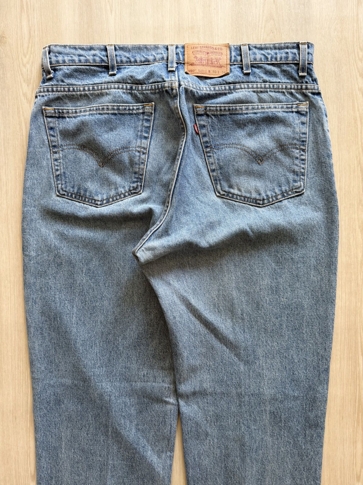 Levi's Vintage 90s Levis 550 Made In USA 40x34 *40x33 Size US 40 / EU 56 - 2 Thumbnail