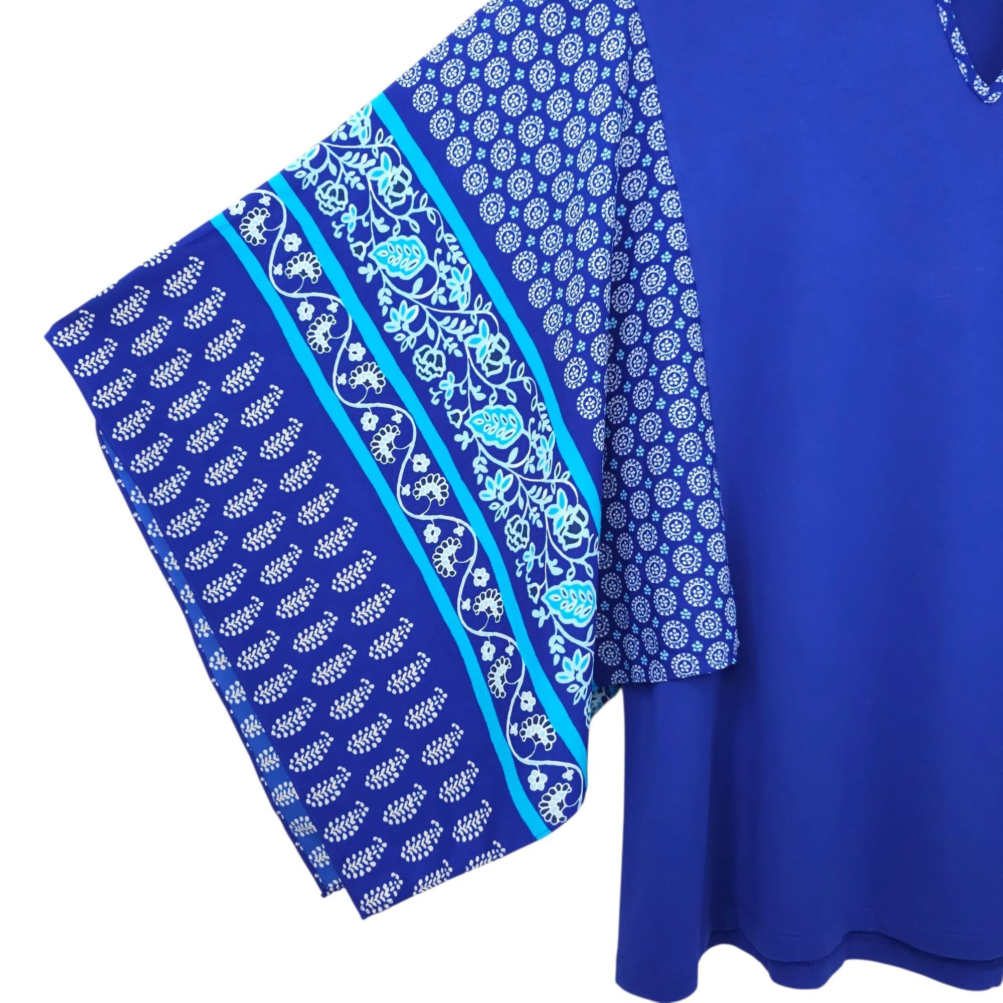Chicos Chicos Pullover Top Womens 2 US L Paisley Handkerchief Batwi Size L / US 10 / IT 46 - 11 Thumbnail
