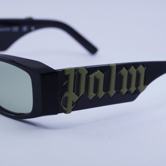 Palm Angels Palm Angels PERI007 ANGEL 1055 Sunglasses Black Rectangle Size ONE SIZE - 2 Thumbnail