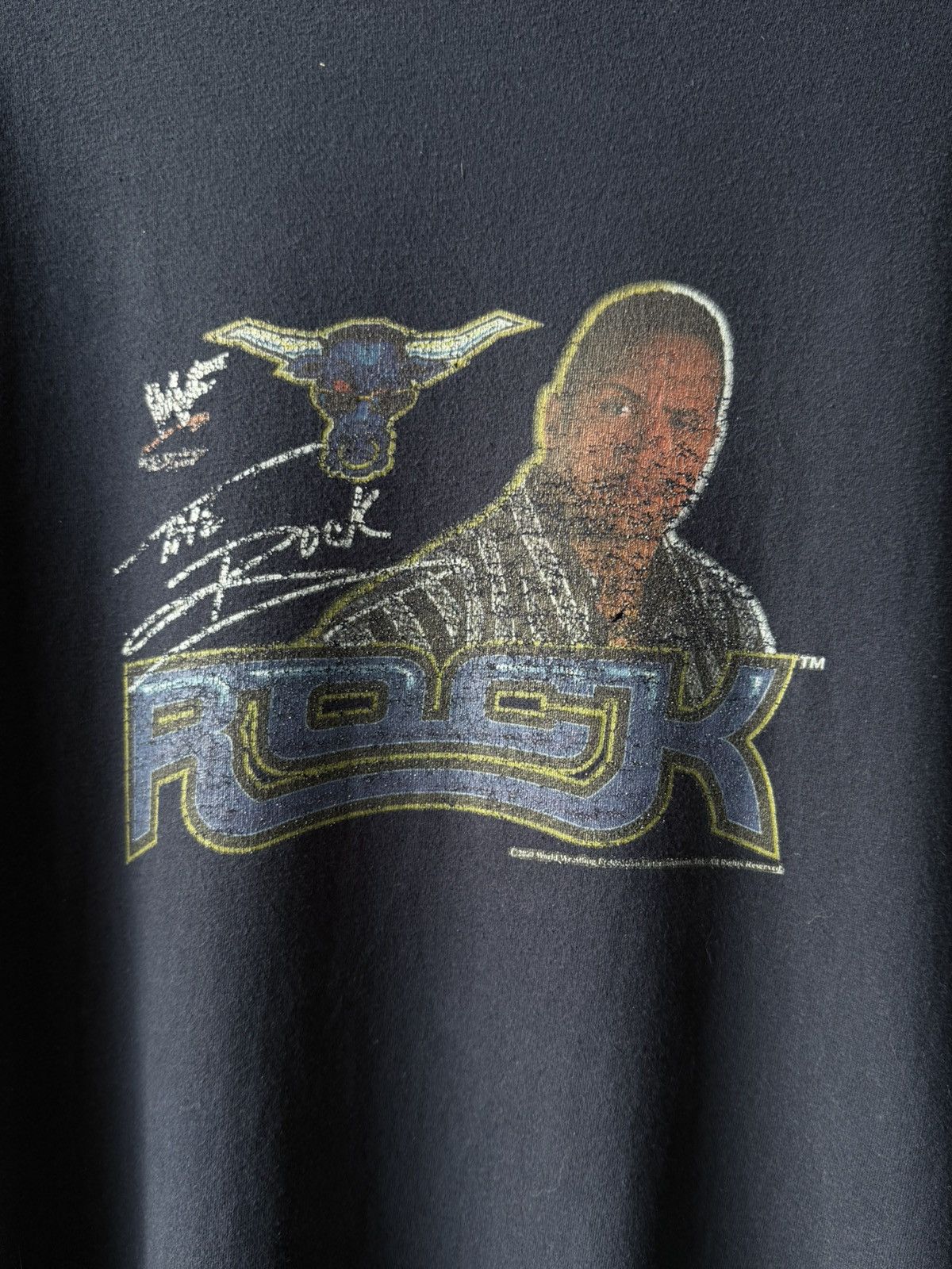 WWF Vintage The Rock Wwf WWE Wrestling T-Shirt Tee Size US L / EU 52-54 / 3 - 2 Thumbnail