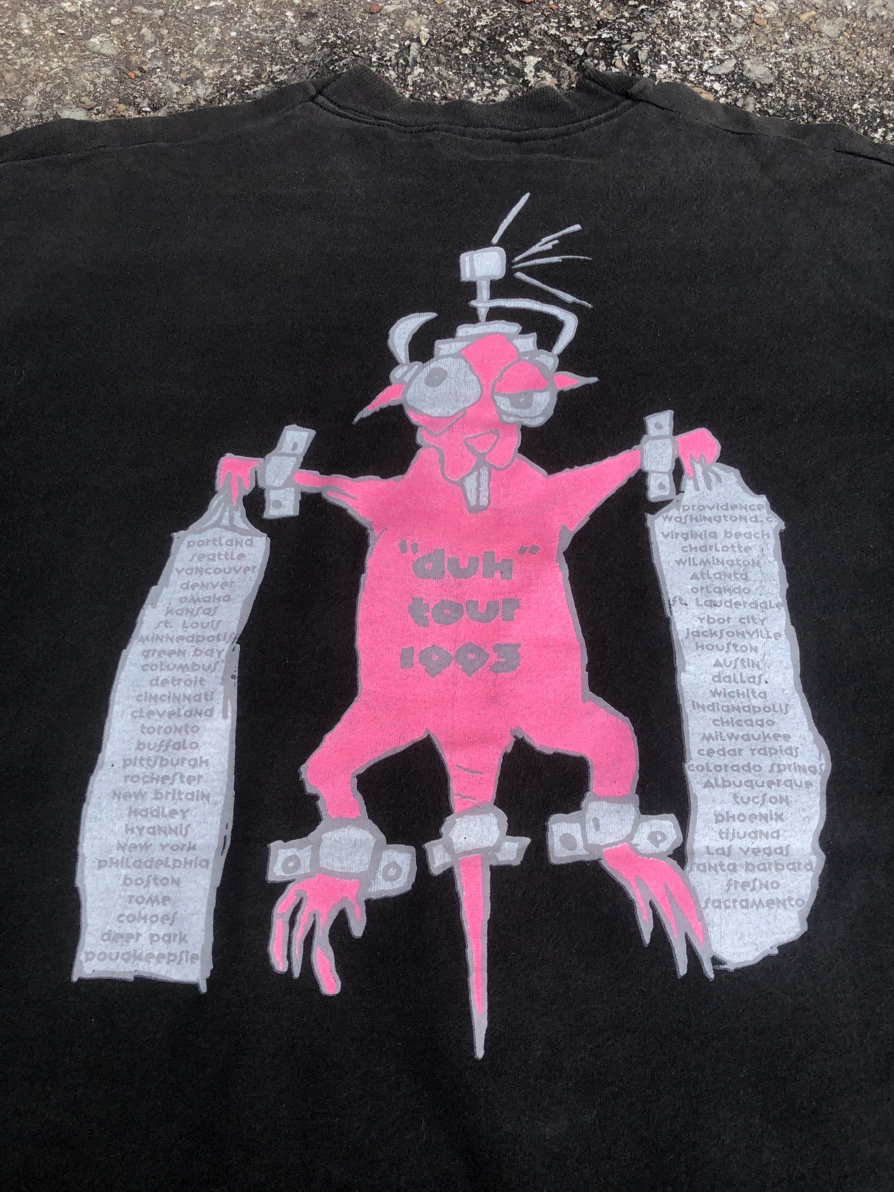 Nirvana 🔥Vintage 93' GREENJELLY 'Duh' Tour 1993 Grunge Band T-Shirt Size US L / EU 52-54 / 3 - 6 Thumbnail