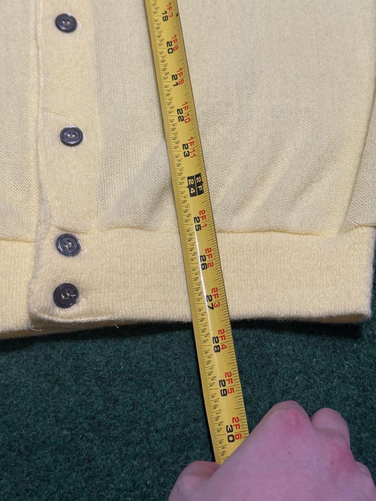 Lacoste Vintage Lacoste Alligator Yellow Pastel Cardigan Sweater Size XL / US 12-14 / IT 48-50 - 7 Thumbnail