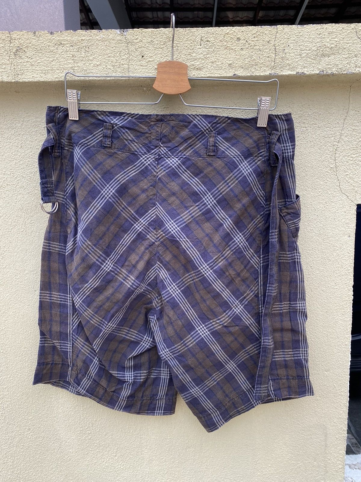 Vintage vintage blue tartan short Size US 32 / EU 48 - 2 Thumbnail