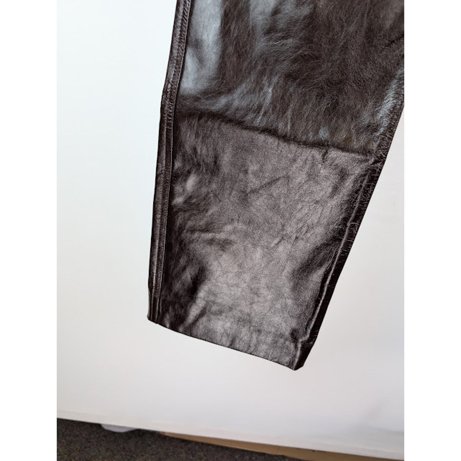 Gucci o1rshd1 Shiny Soft Leather Pant in Shiny Bordeaux Size US 34 / EU 50 - 9 Thumbnail