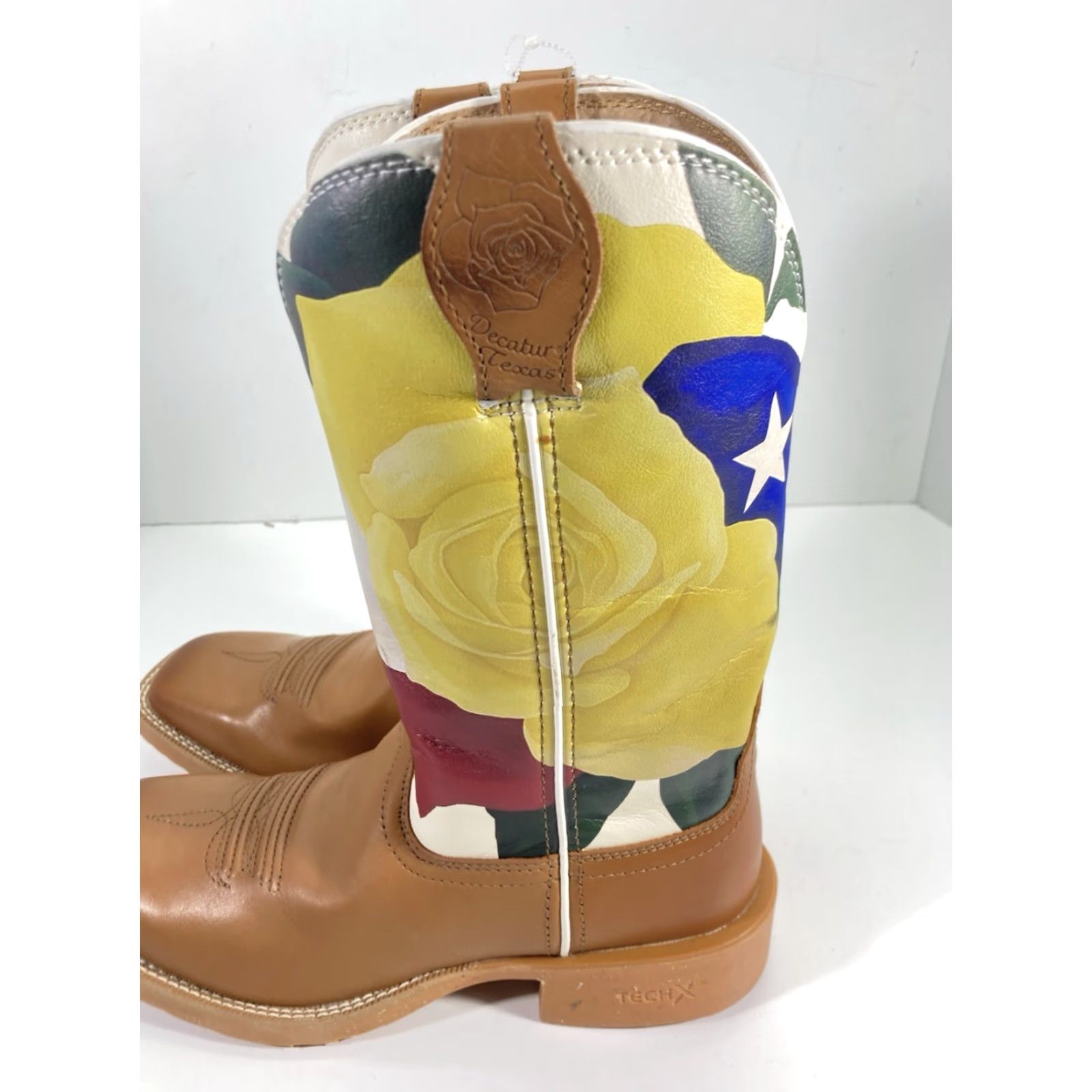 Twisted X Twisted X Boots Western Olivia Bennett Yellow Rose Texas Boots Women Size 8 B NWT Brown Leather Rose Theme Ladies 8 Womens Size US 8 / IT 38 - 3 Thumbnail