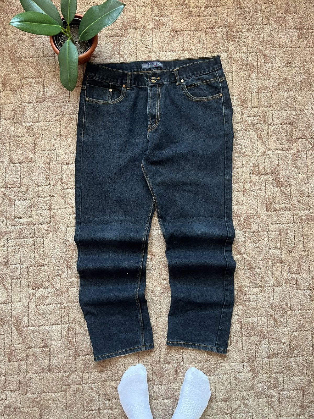 Armani Vintage Armani Metal Logo Streetwear Baggy Jeans Pants Size US 38 / EU 54 - 4 Thumbnail