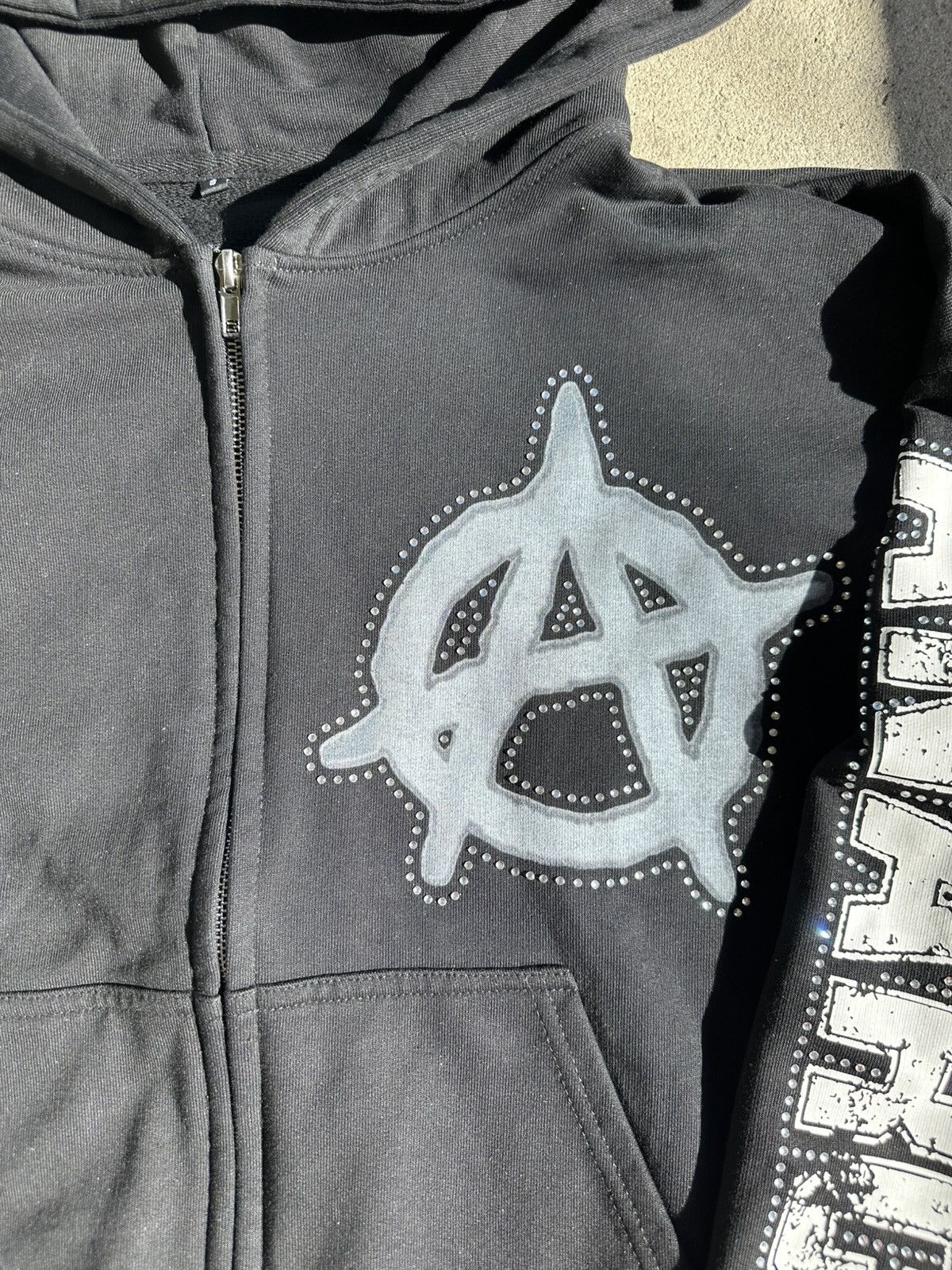 Other Anarchy rhinestone hoodie Size US M / EU 48-50 / 2 - 2 Thumbnail