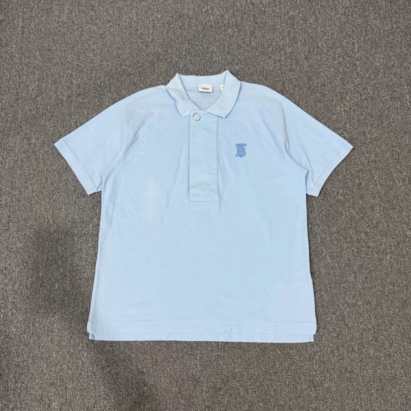 Burberry Burberry Men’s TB Blue Short Sleeve Polo Shirt L 99 New Size US L / EU 52-54 / 3 - 1 Thumbnail