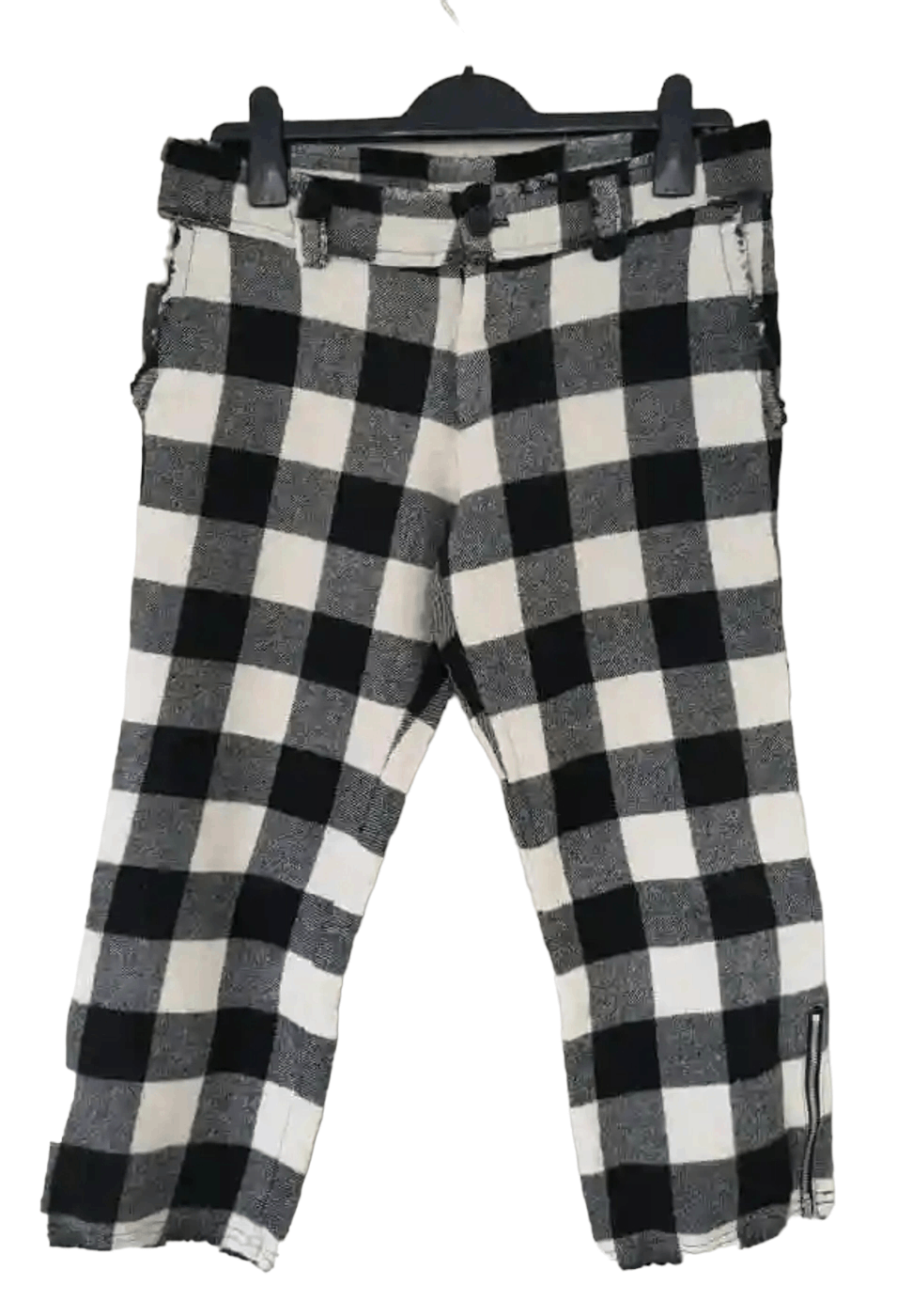 Comme des Garcons ❎ Ad 2004 CDG Wool Checkered Crop Pant Size 32" / US 10 / IT 46 - 1 Thumbnail