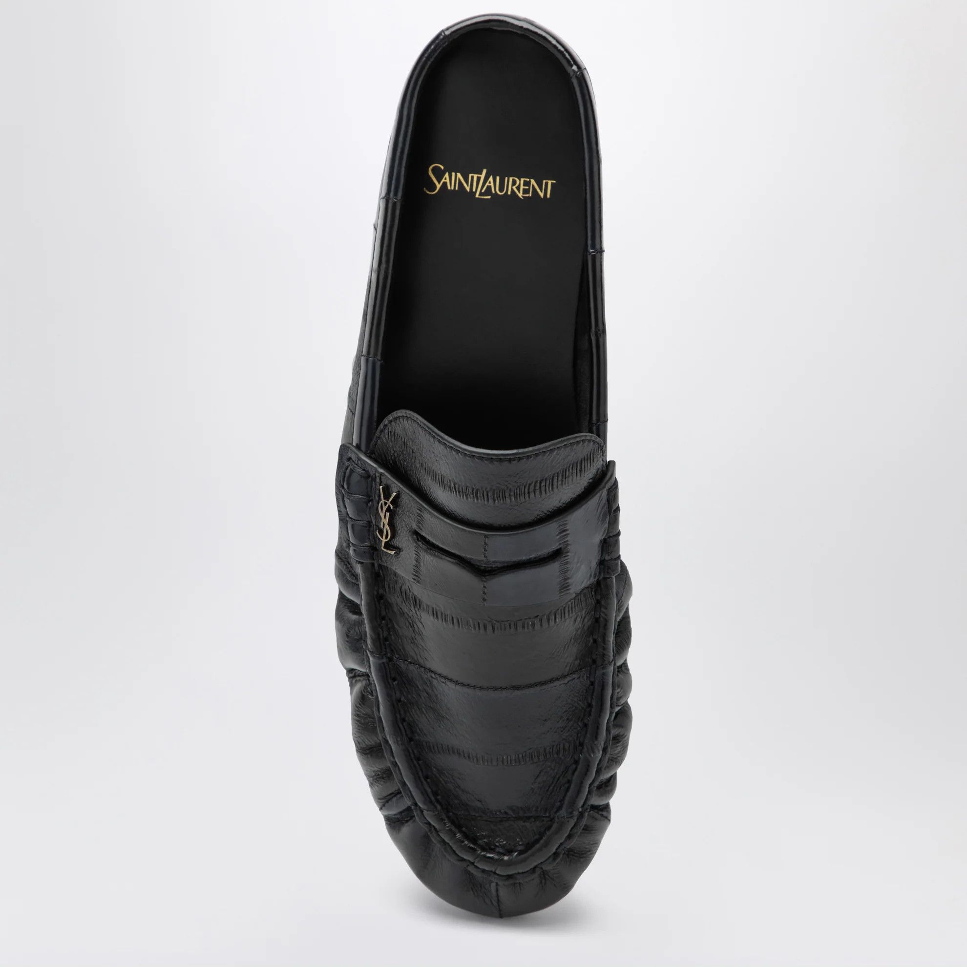 Saint Laurent Paris o1d2blof0526 Leather Loafers Mules in Black Size US 8 / IT 38 - 3 Thumbnail