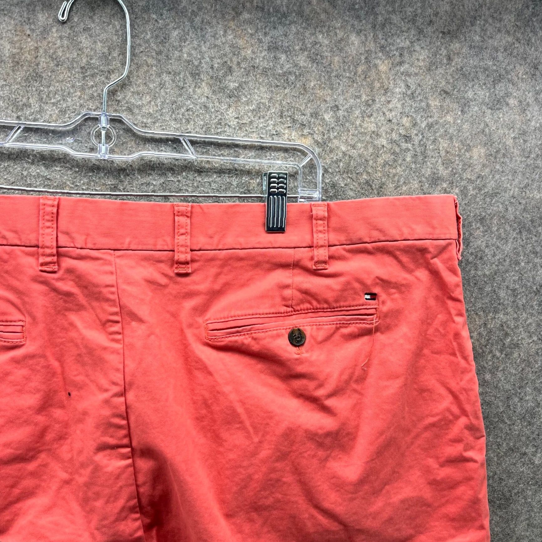 Tommy Hilfiger Tommy Hilfiger Shorts Mens 42 Peach Chino Flat Front Canvas Cotton Classic Size US 42 / EU 58 - 4 Thumbnail