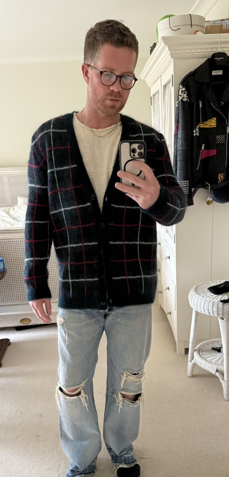 Saint Laurent Paris FW14 Saint Laurent cardigan mohair wool Hedi Slimane Grail Size US XL / EU 56 / 4 - 6 Thumbnail