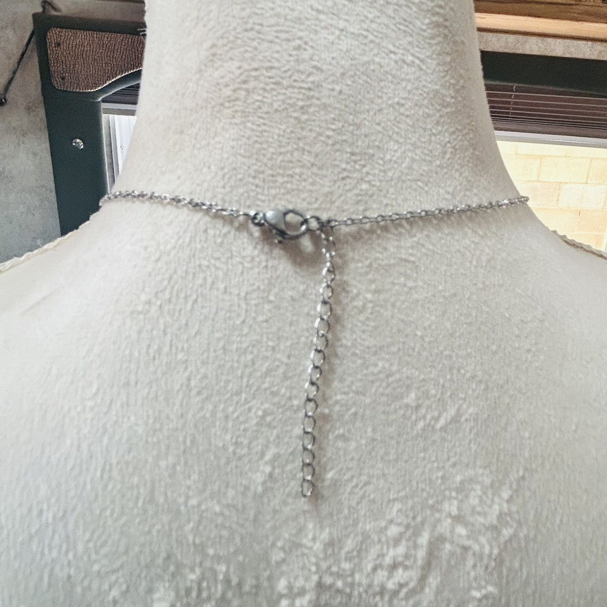 Handmade Handcrafted frosted glass ball pendant on chain necklace Size ONE SIZE - 4 Thumbnail