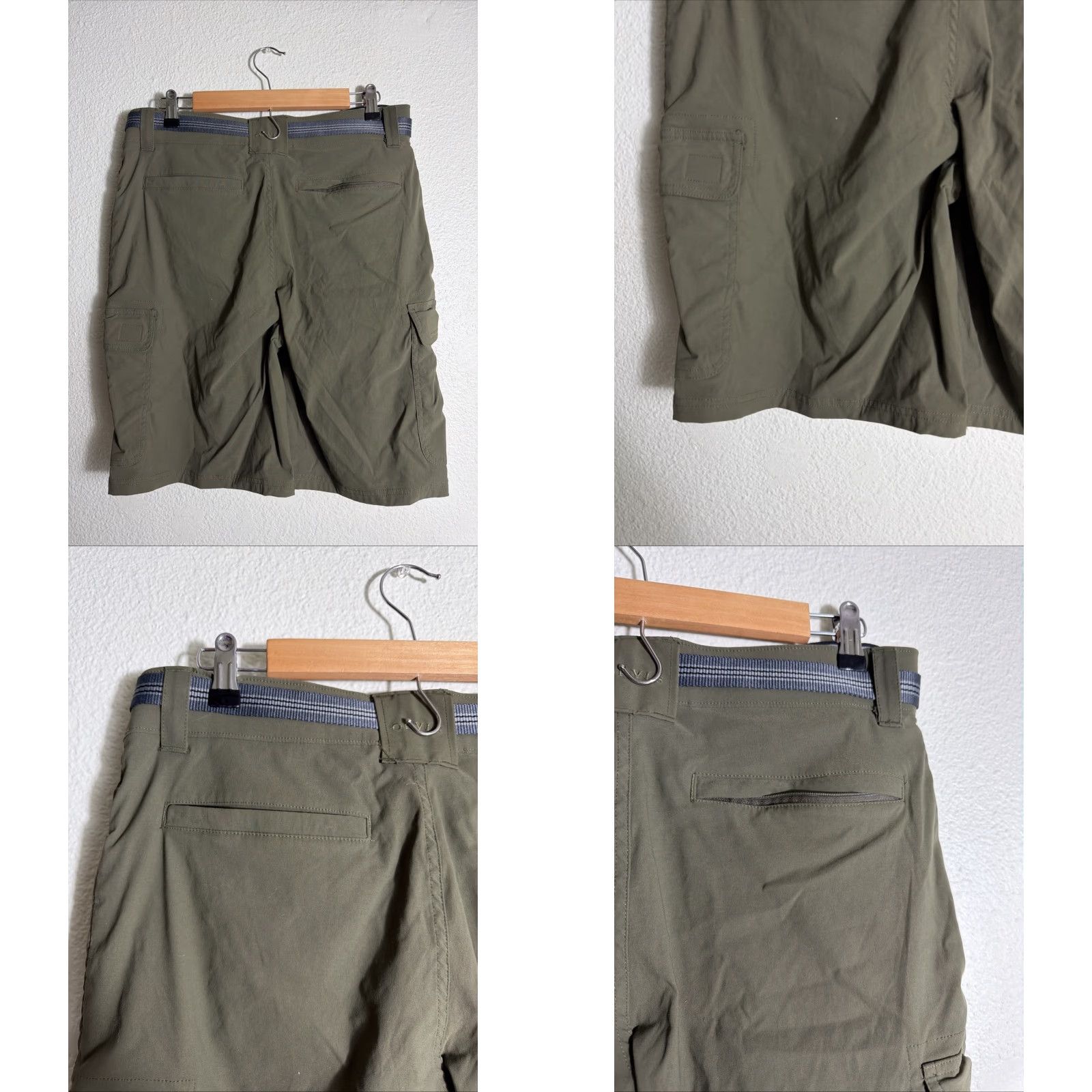 Orvis Orvis Military Green Flat Front Men's Belted Cargo Shorts 32x10 Nylon Cargo Pocket Army Outdoor Mens Regular Size US 32 / EU 48 - 8 Thumbnail