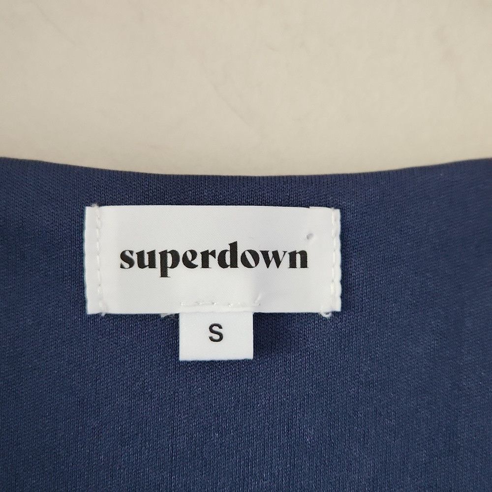 superdown SUPERDOWN | Carlina Square Neck Dress navy Sz SMALL Size S / US 4 / IT 40 - 5 Thumbnail