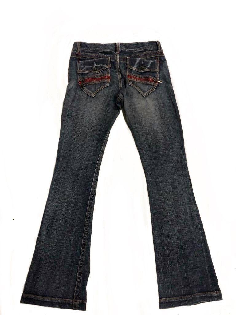 If Six Was Nine × Japanese Brand × KMRii BCBG Flare Distressed Denim Pant Size US 31 - 2 Thumbnail