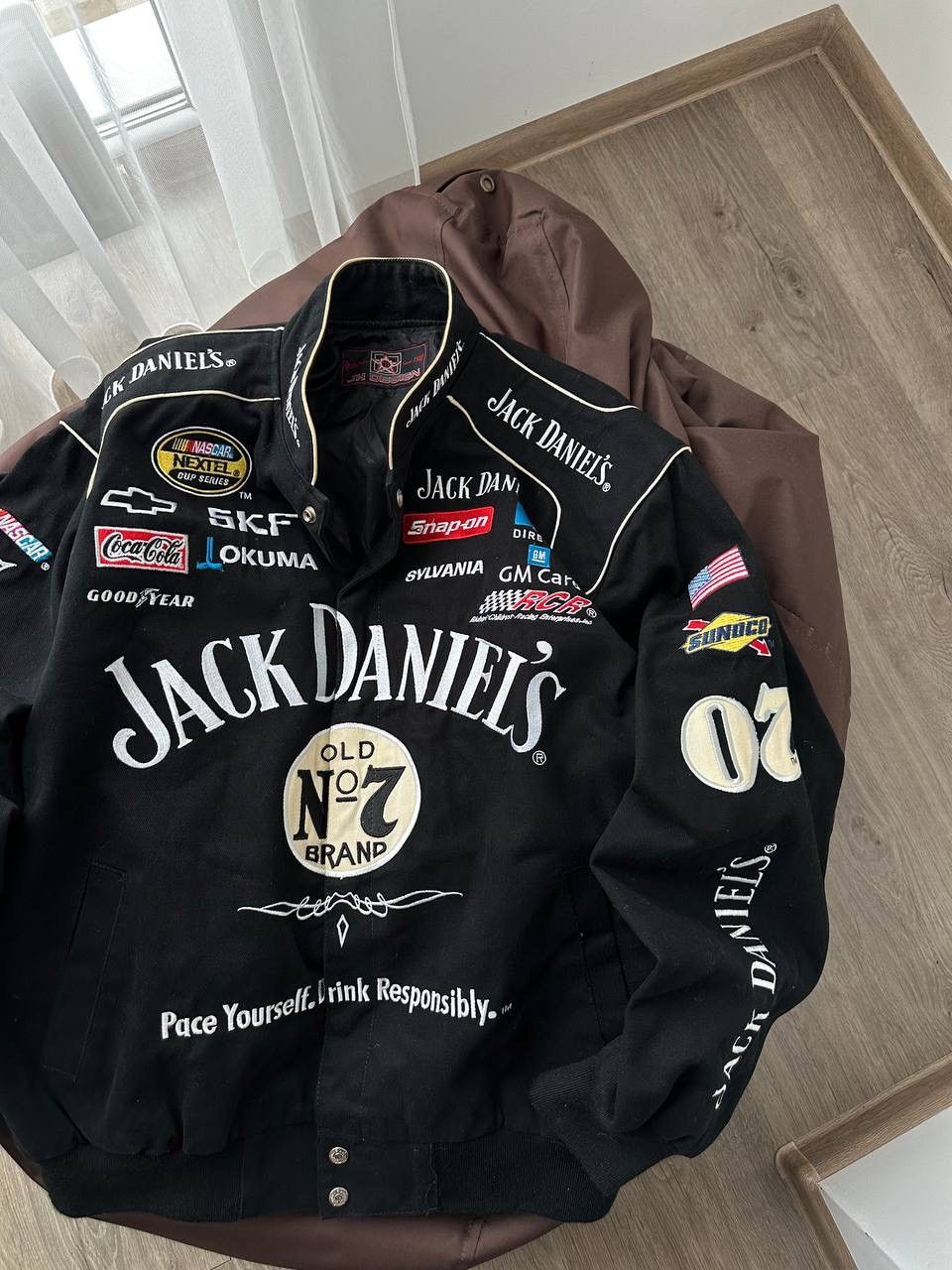 NASCAR × Vintage Vintage Jack Daniel’s NASCAR Racing Denim Black Jacket Size US M / EU 48-50 / 2 - 13 Thumbnail