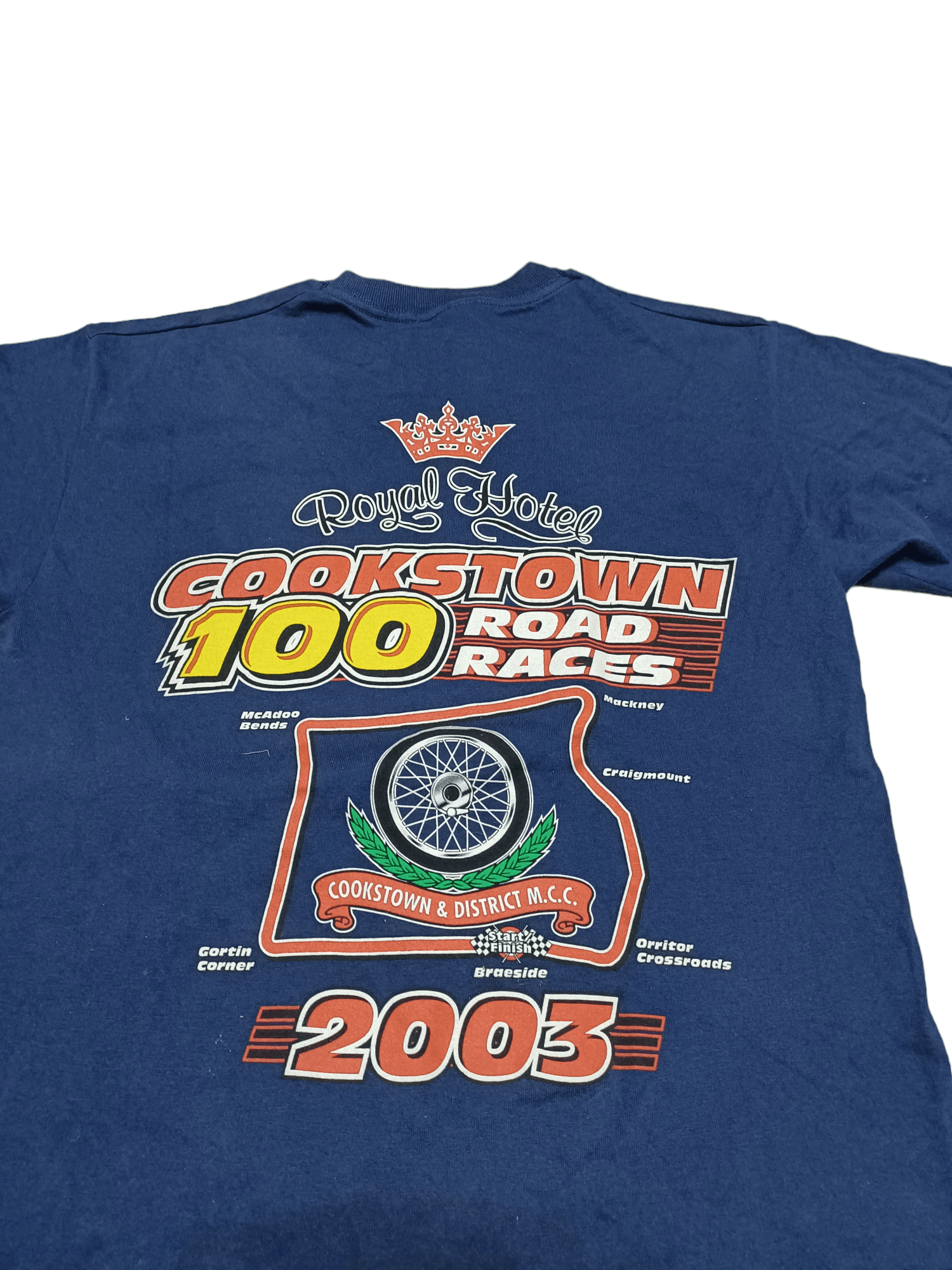 Fruit Of The Loom 2003 VINTAGE UK BIKE FOTL RACING BOTH SIDES PRINTED TEE Size US S / EU 44-46 / 1 - 4 Thumbnail