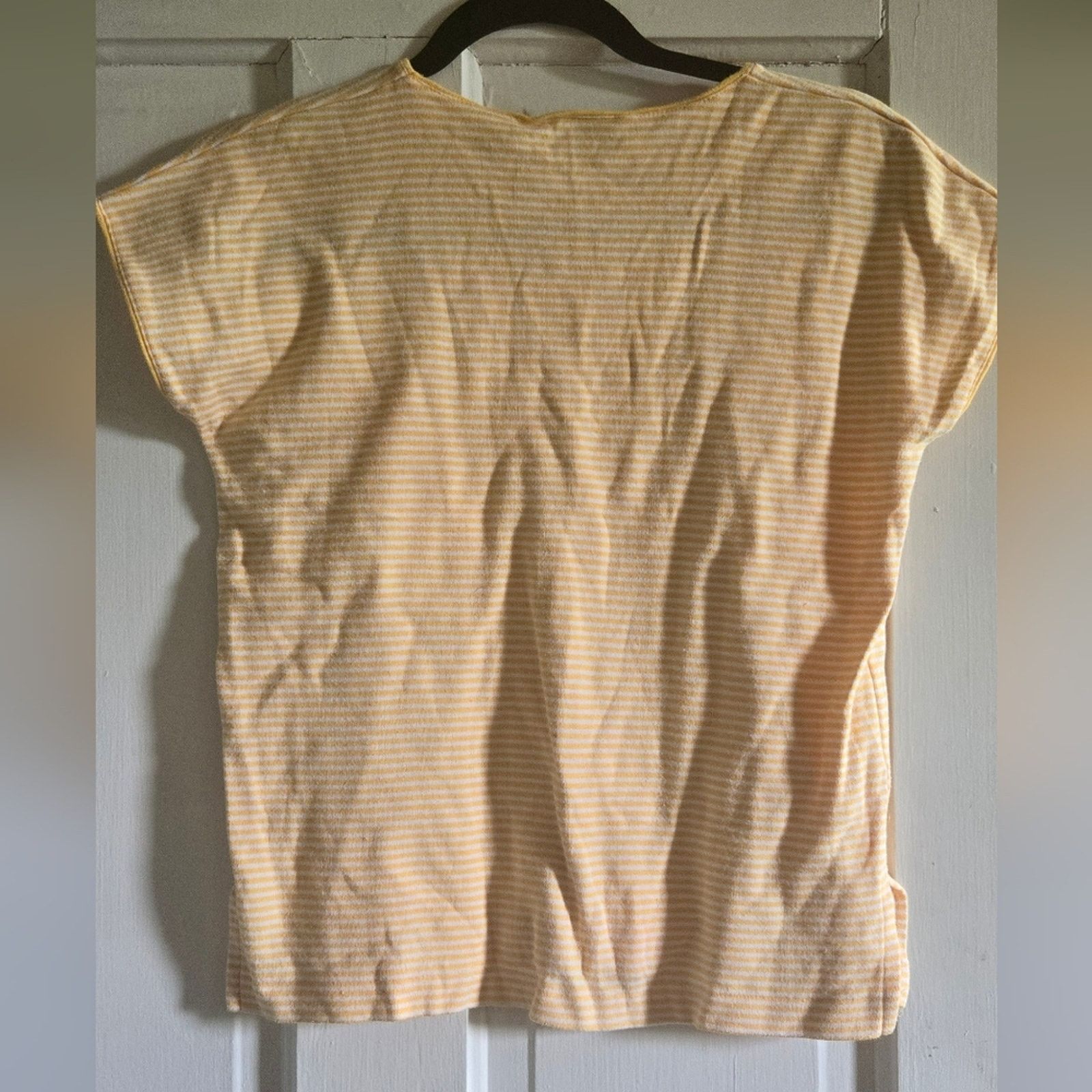 Other Vintage Villager cap sleeve striped shirt Size L / US 10 / IT 46 - 2 Thumbnail