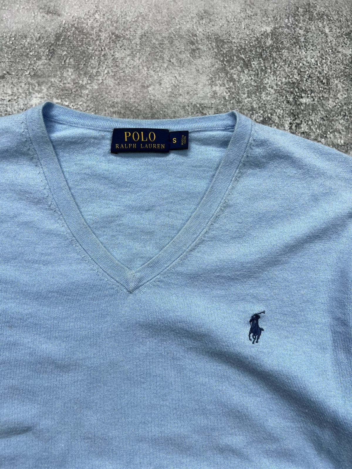 Polo Ralph Lauren Polo Ralph Lauren Blue Sweater Mens V-Neck Cashmere Size US S / EU 44-46 / 1 - 3 Thumbnail