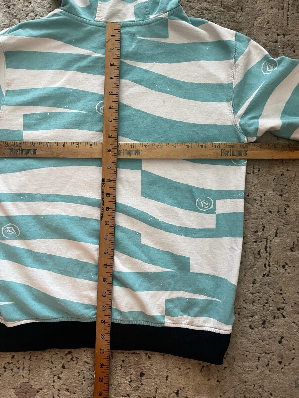 Volcom Volcom Full Zip Face Hoodie XL Teal Striped Skater Y2K Size US XL / EU 56 / 4 - 8 Thumbnail